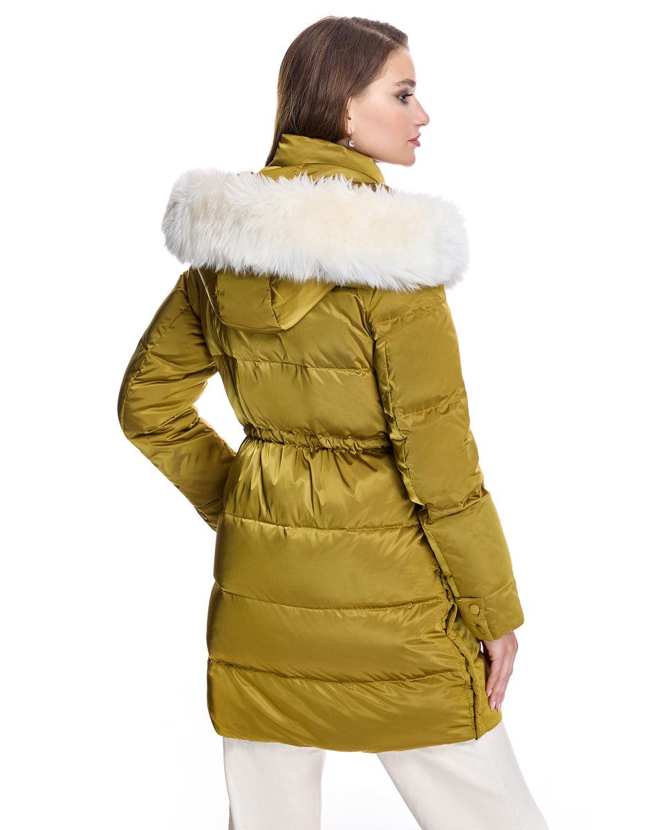 Julia & Stella by Maximilian Shearling Trimmed Puffer Coat Product Image