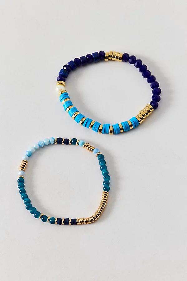 Color Pop Mixed Beaded Stretch Bracelet Set Womens at Urban Outfitters Product Image