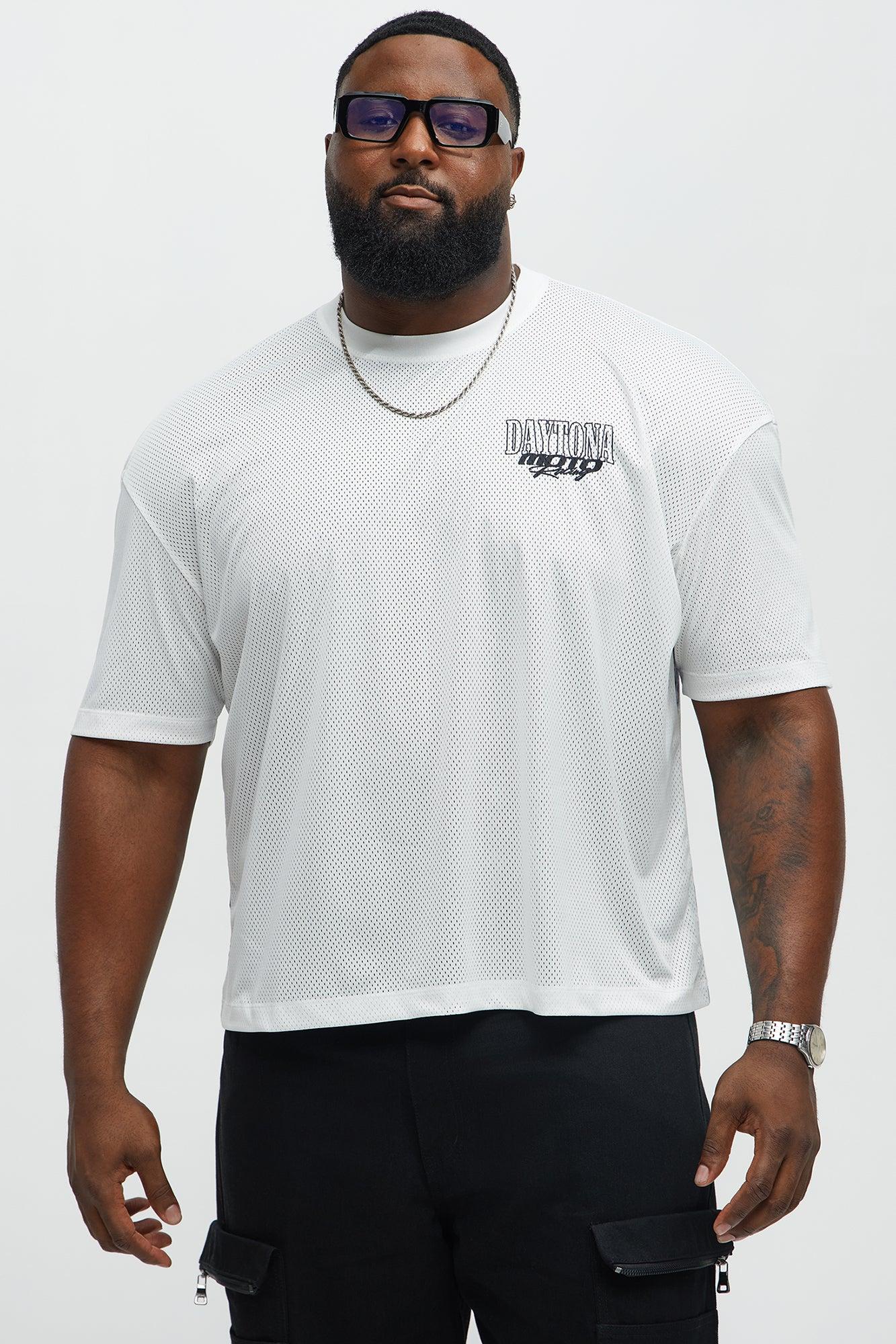 Daytona Racing Relaxed Mesh Tee - White Male Product Image