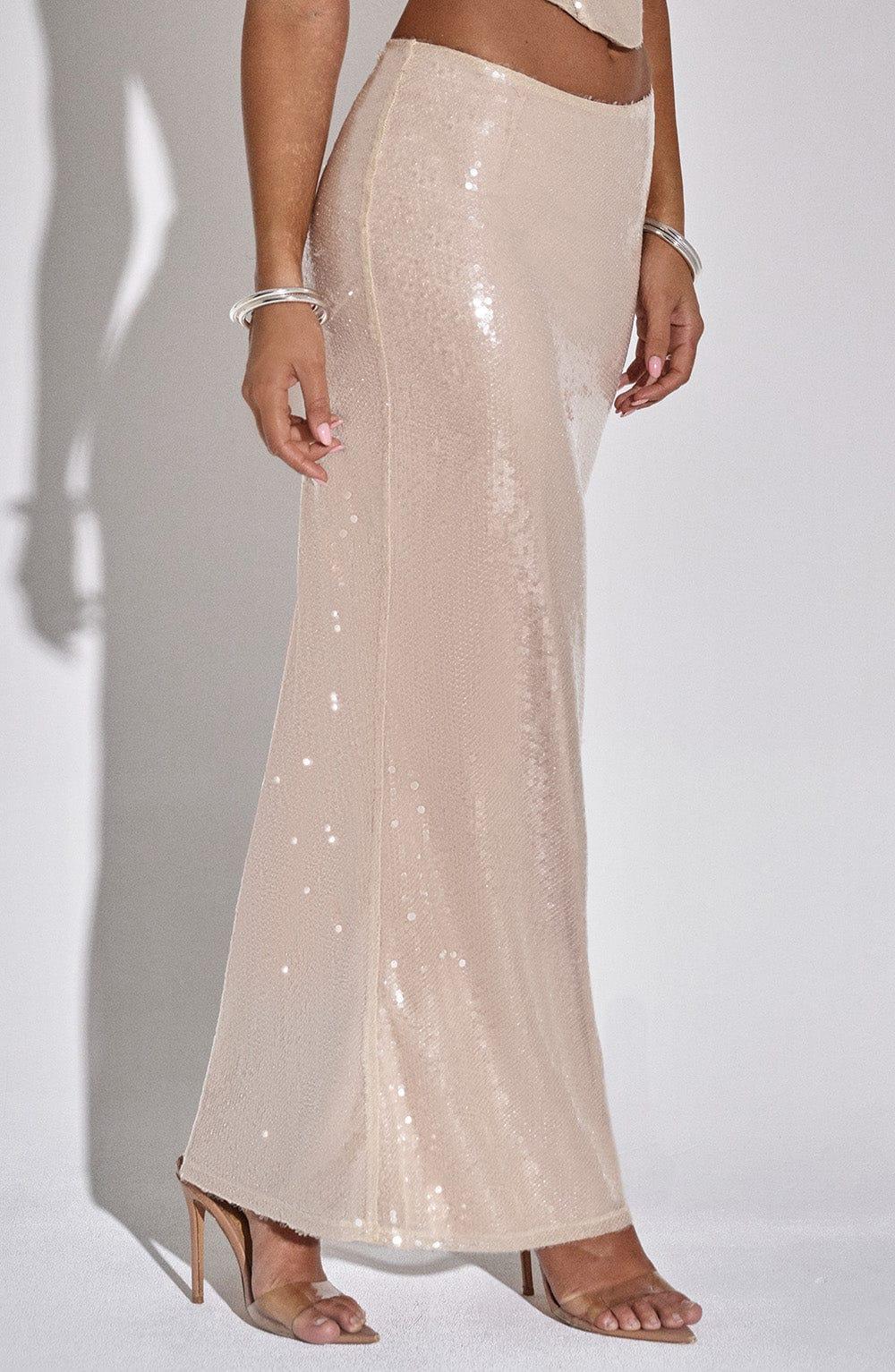 Larisa Maxi Skirt - Nude Product Image