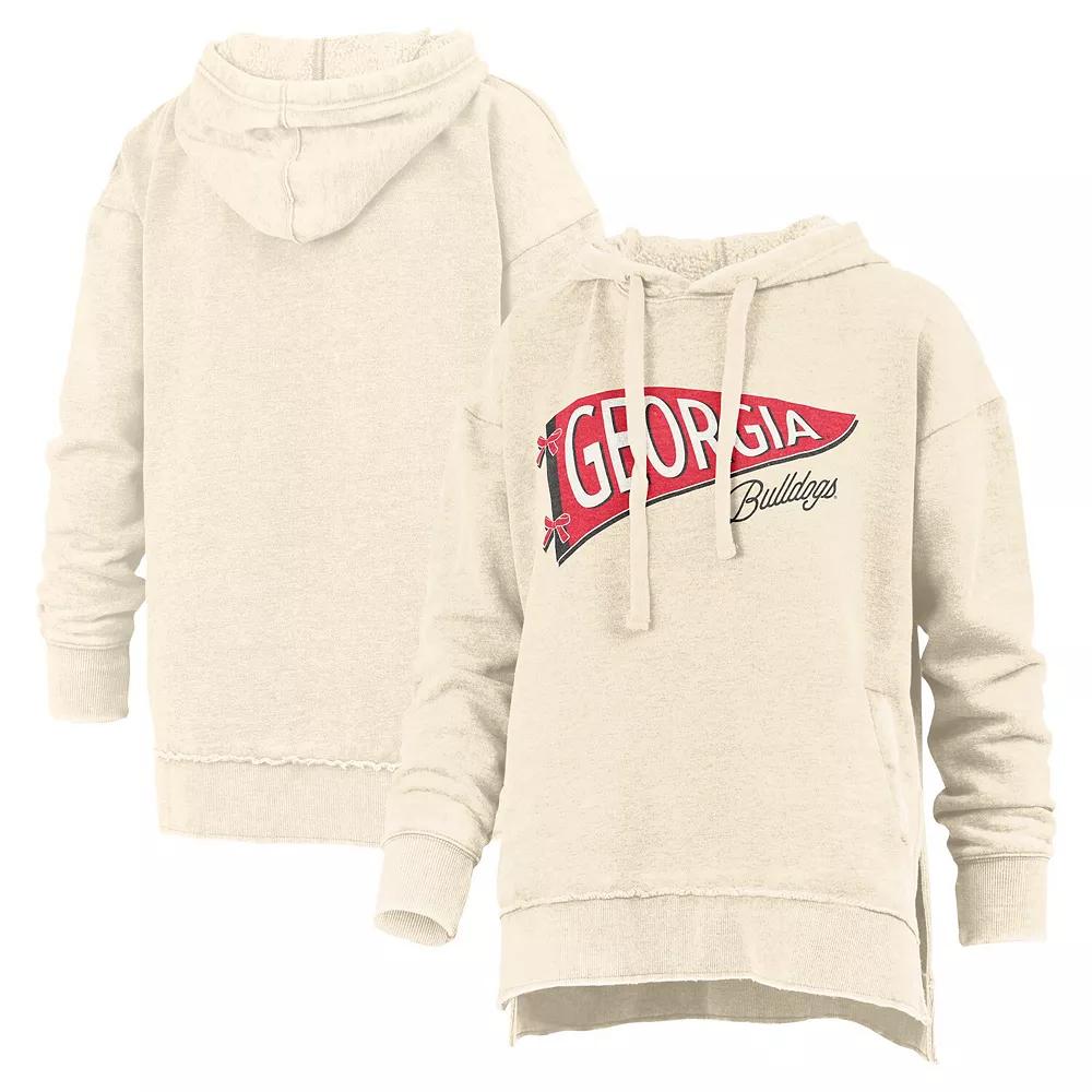 Women's Pressbox  Cream Georgia Bulldogs Marni Pullover Hoodie, Size: Small, Beige Product Image