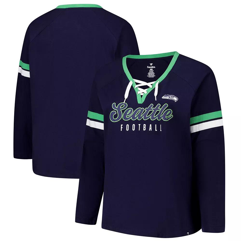 Women's Fanatics College Navy Seattle Seahawks Plus  Product Image