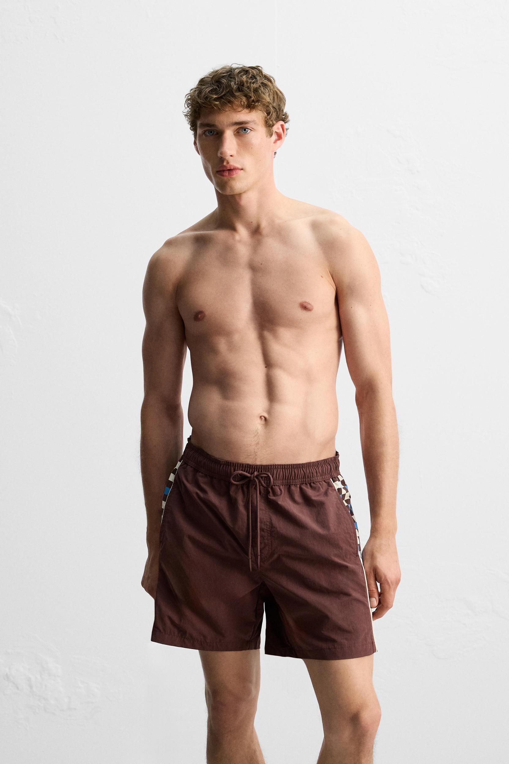 LONG SWIMSUIT WITH CONTRAST STRIPE Product Image