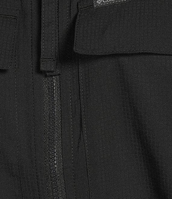 Columbia Elevated Utility Woven Snap Collar Short Sleeve Chest Pocket Front Zip Shirt Product Image