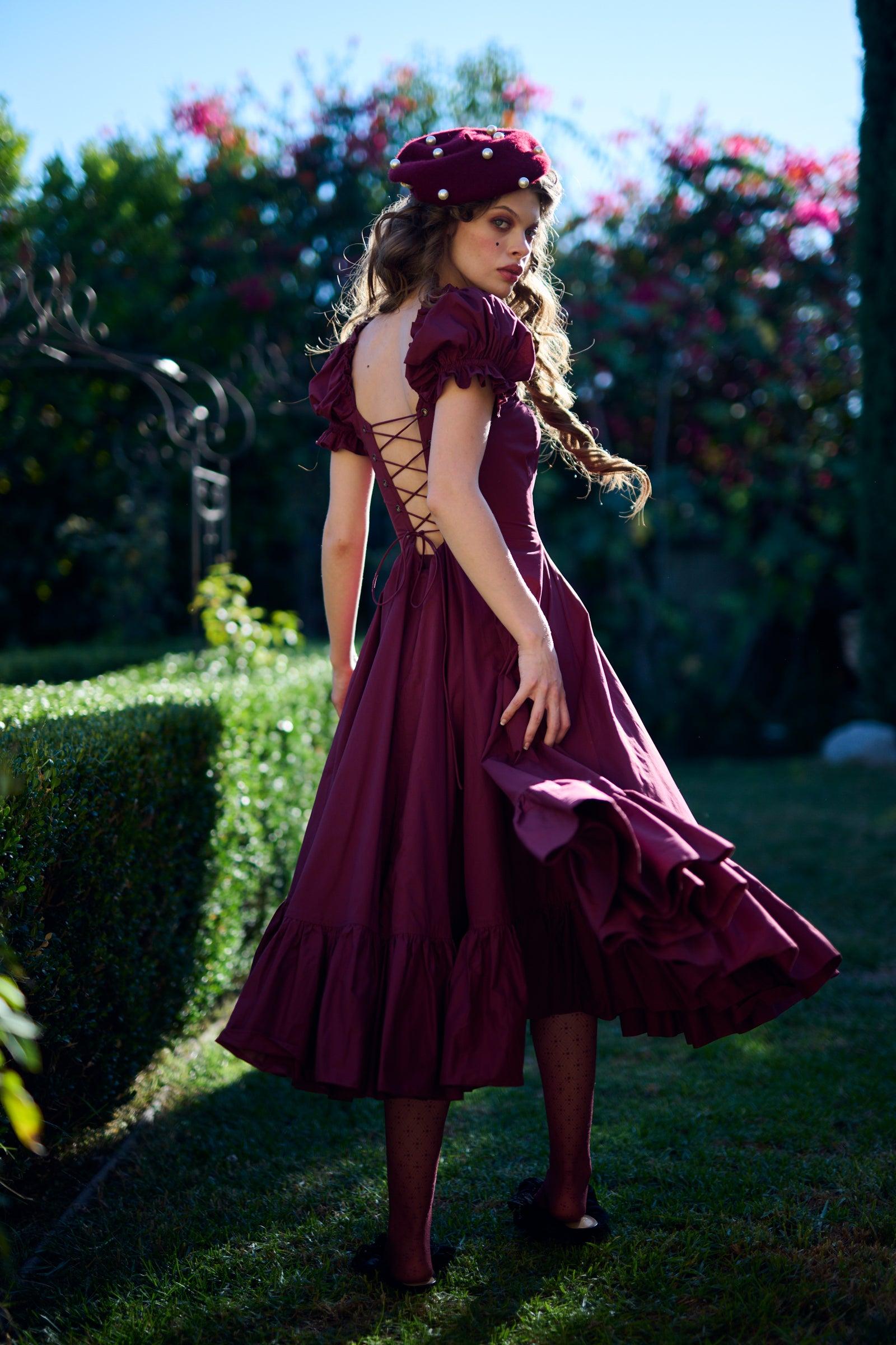 The Bordeaux Foxglove Dress Product Image
