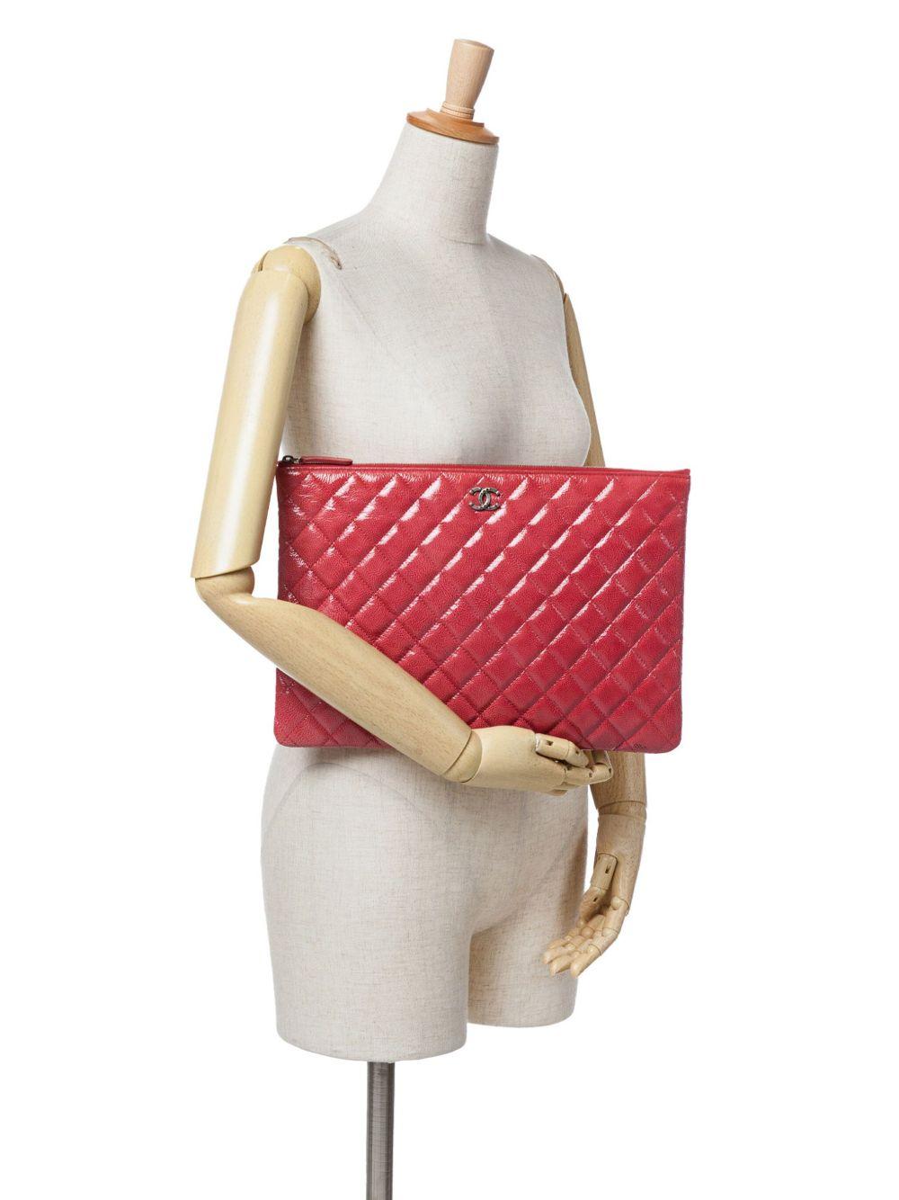 2014 Large Quilted Patent O Case clutch bag Product Image
