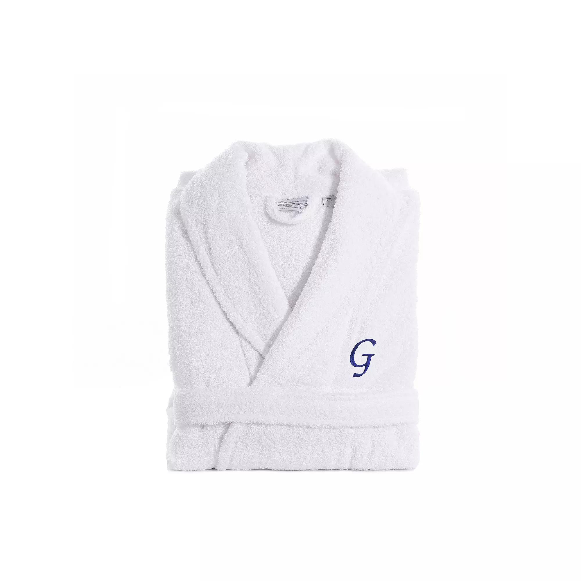Linum Home Textiles Turkish Cotton Personalized Unisex Embroidered Terry Bathrobe, Adult Unisex,  Product Image