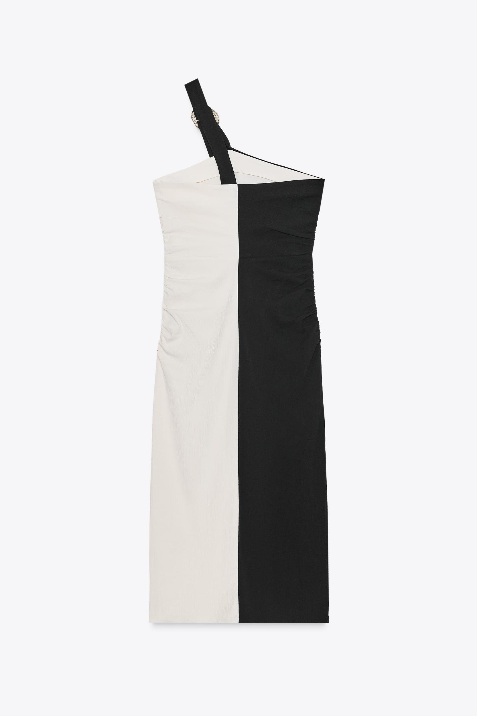 KNOTTED COMBINATION MIDI DRESS Product Image