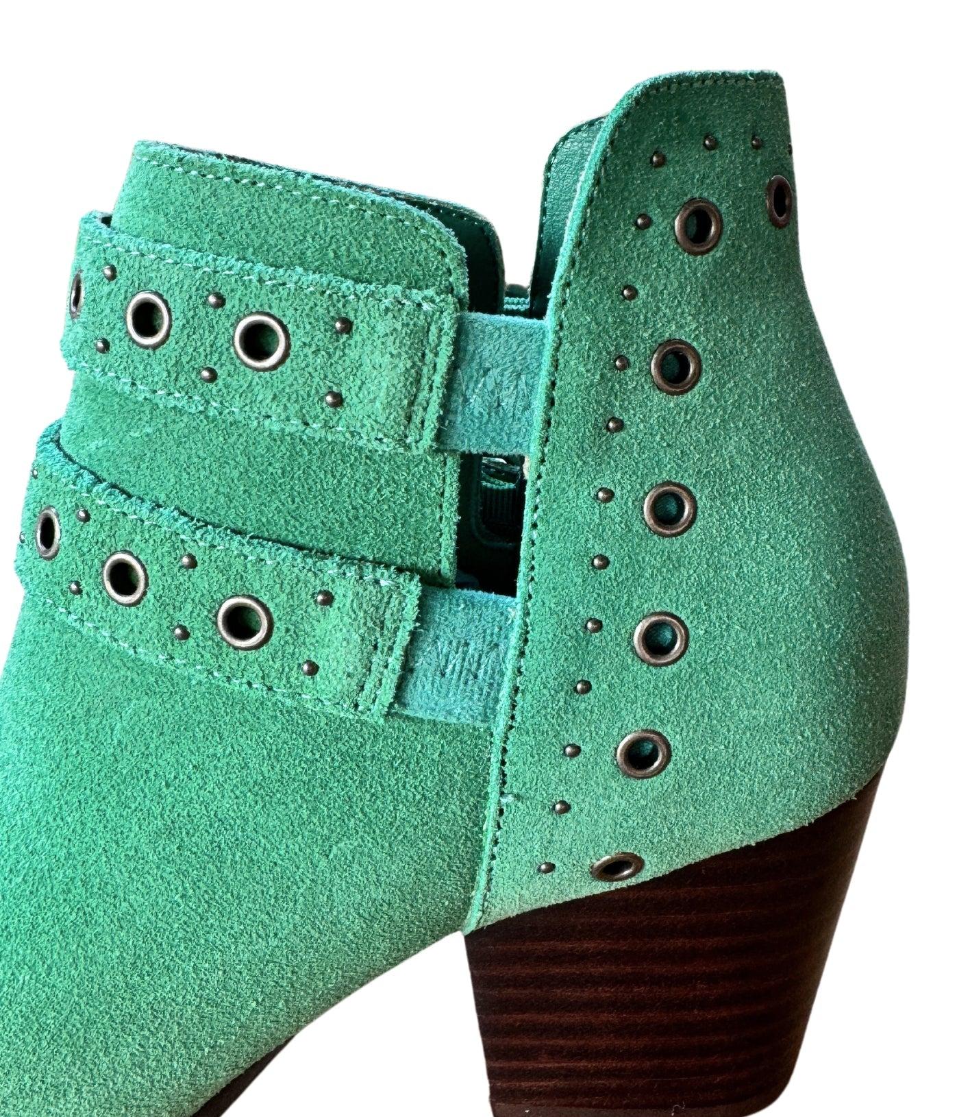 Elsa Leather Ankle Boot in Teal (Online Exclusive) Product Image