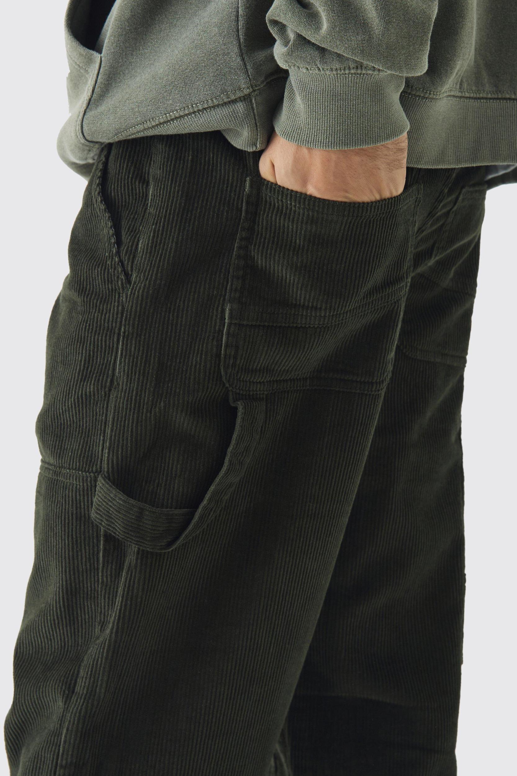 Relaxed Corduroy Carpenter Pants | boohooMAN USA Product Image