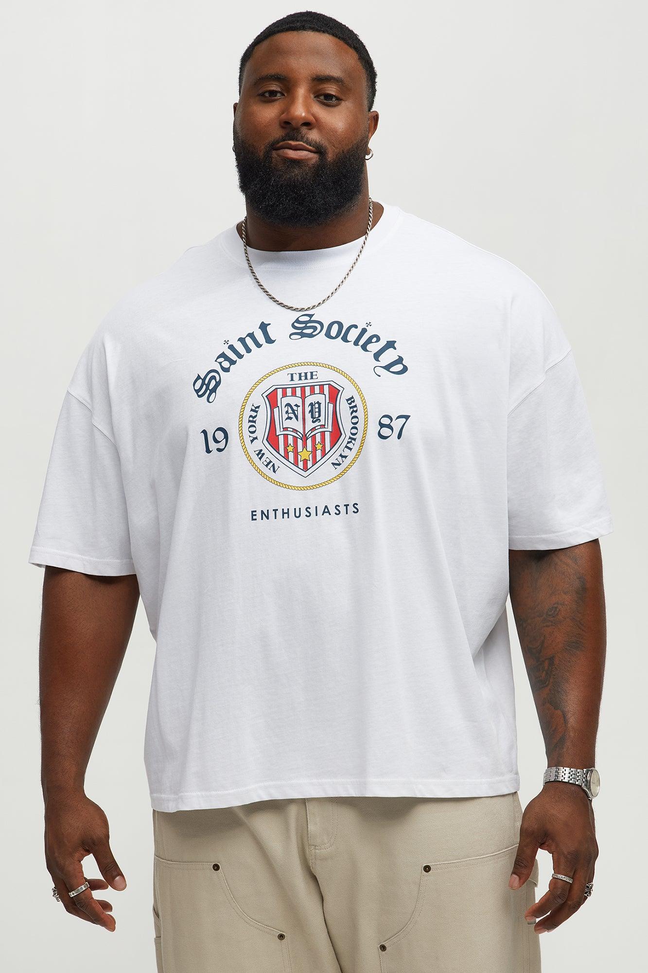Saint Society 1987 Oversized Short Sleeve Tee - White Male Product Image