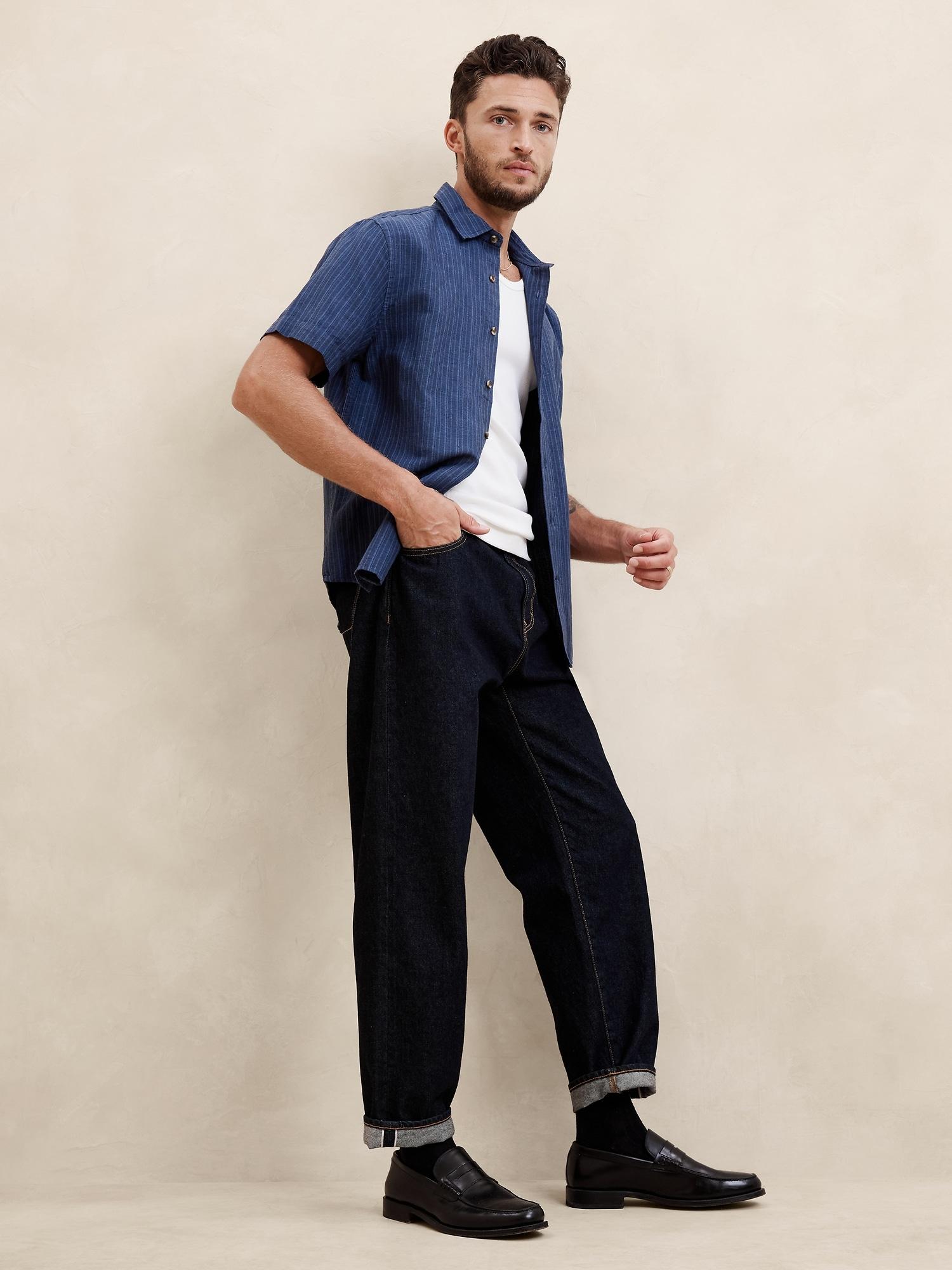 Slim Linen-Blend Shirt Product Image