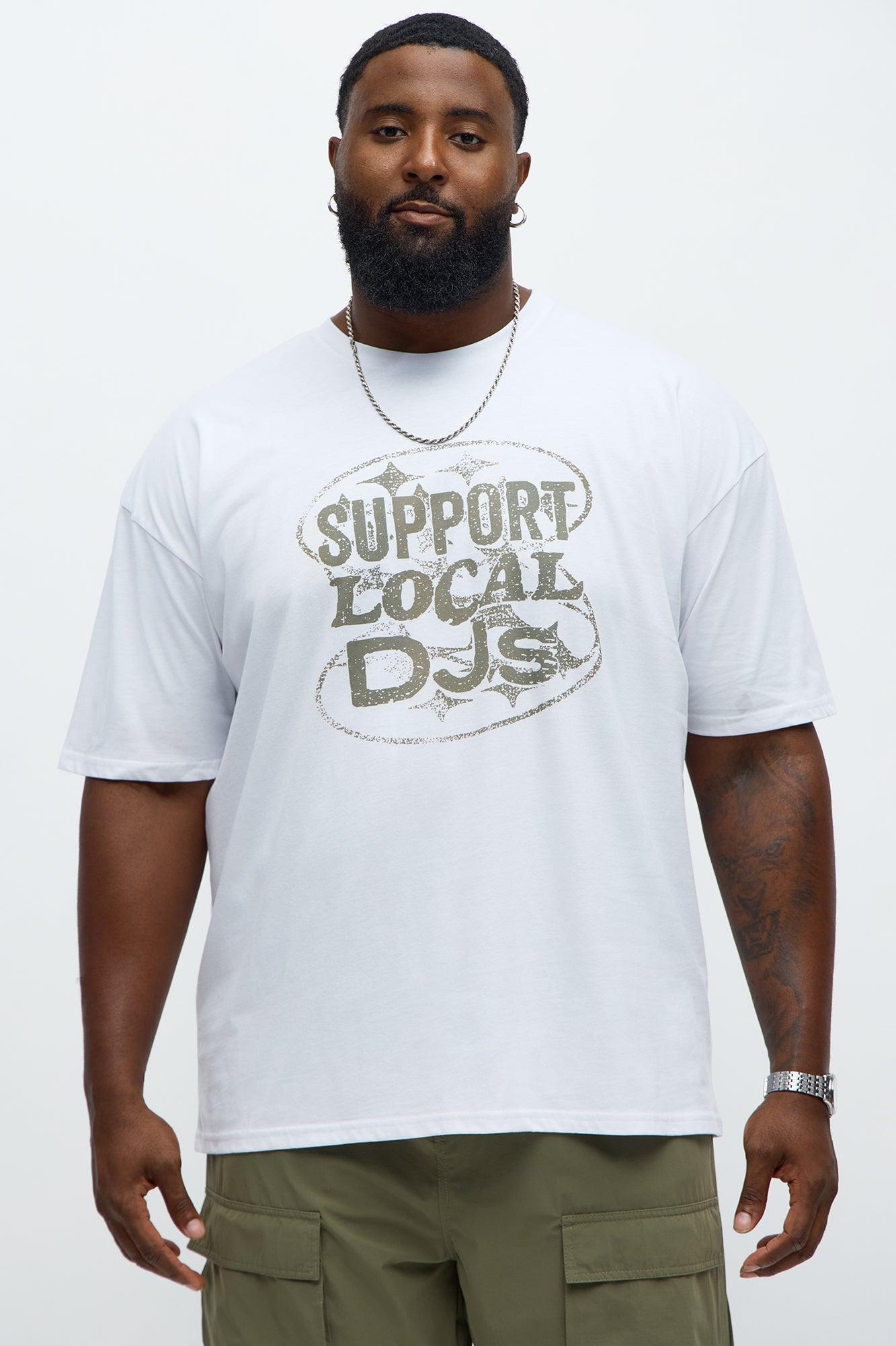 Support Local DJs Short Sleeve Tee - White Product Image