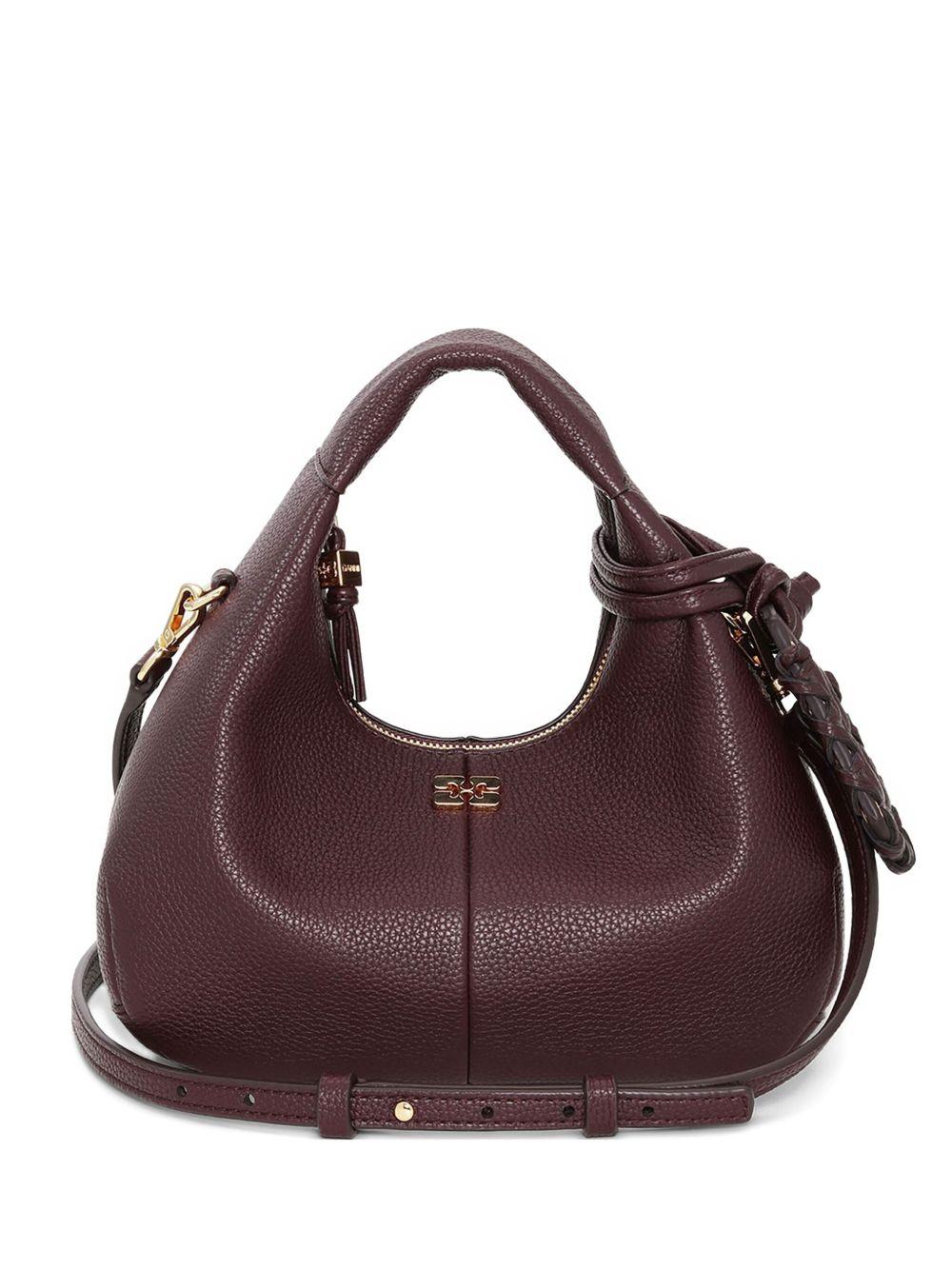 mini textured leather tote bag Product Image