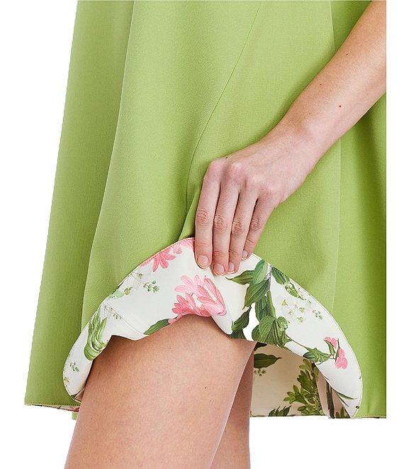 Mestiza New York Cecily Stretch Crepe Floral Print Round Neck Short Sleeve Convertible Mini Dress Product Image