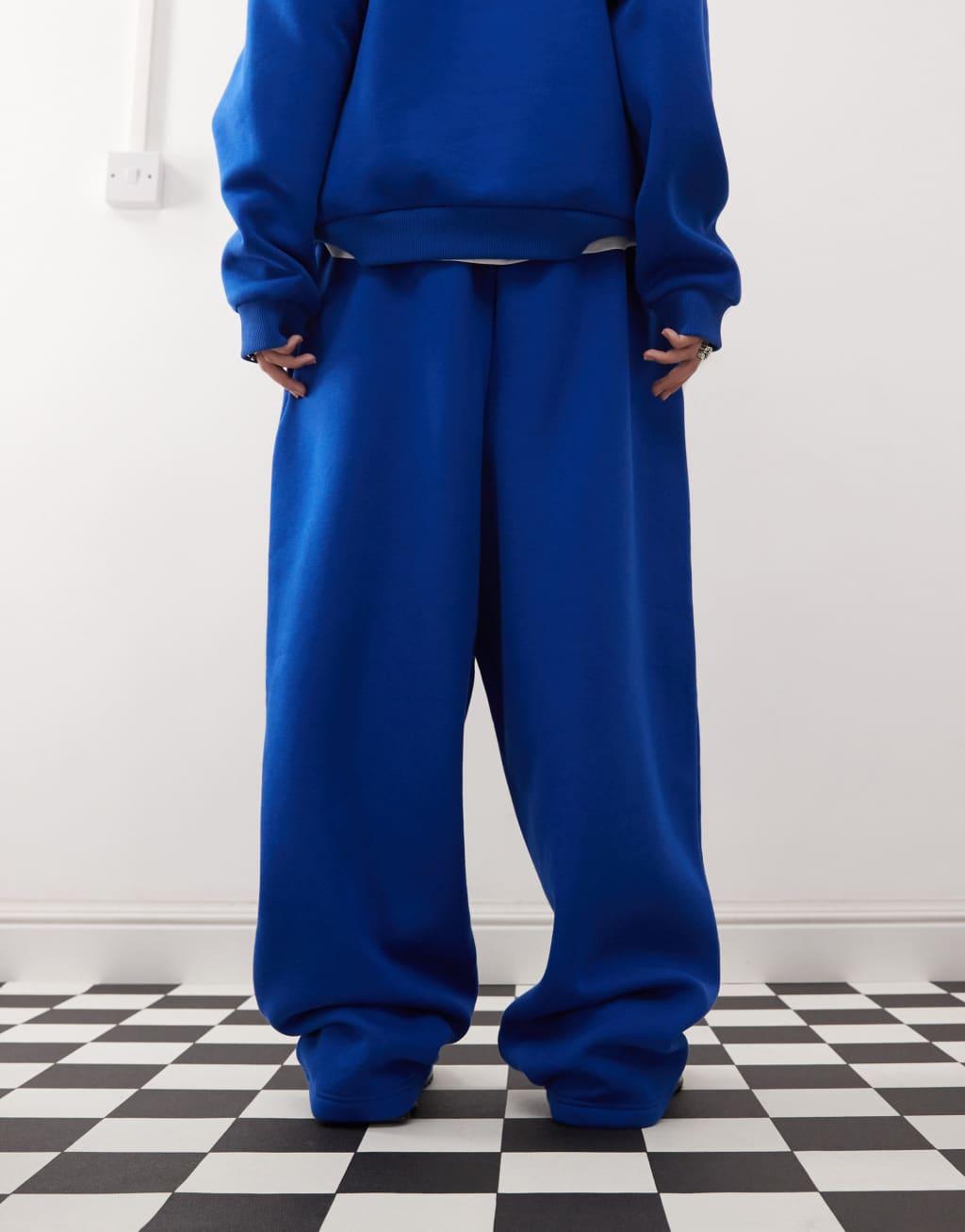 COLLUSION relaxed sweatpants in blue Product Image