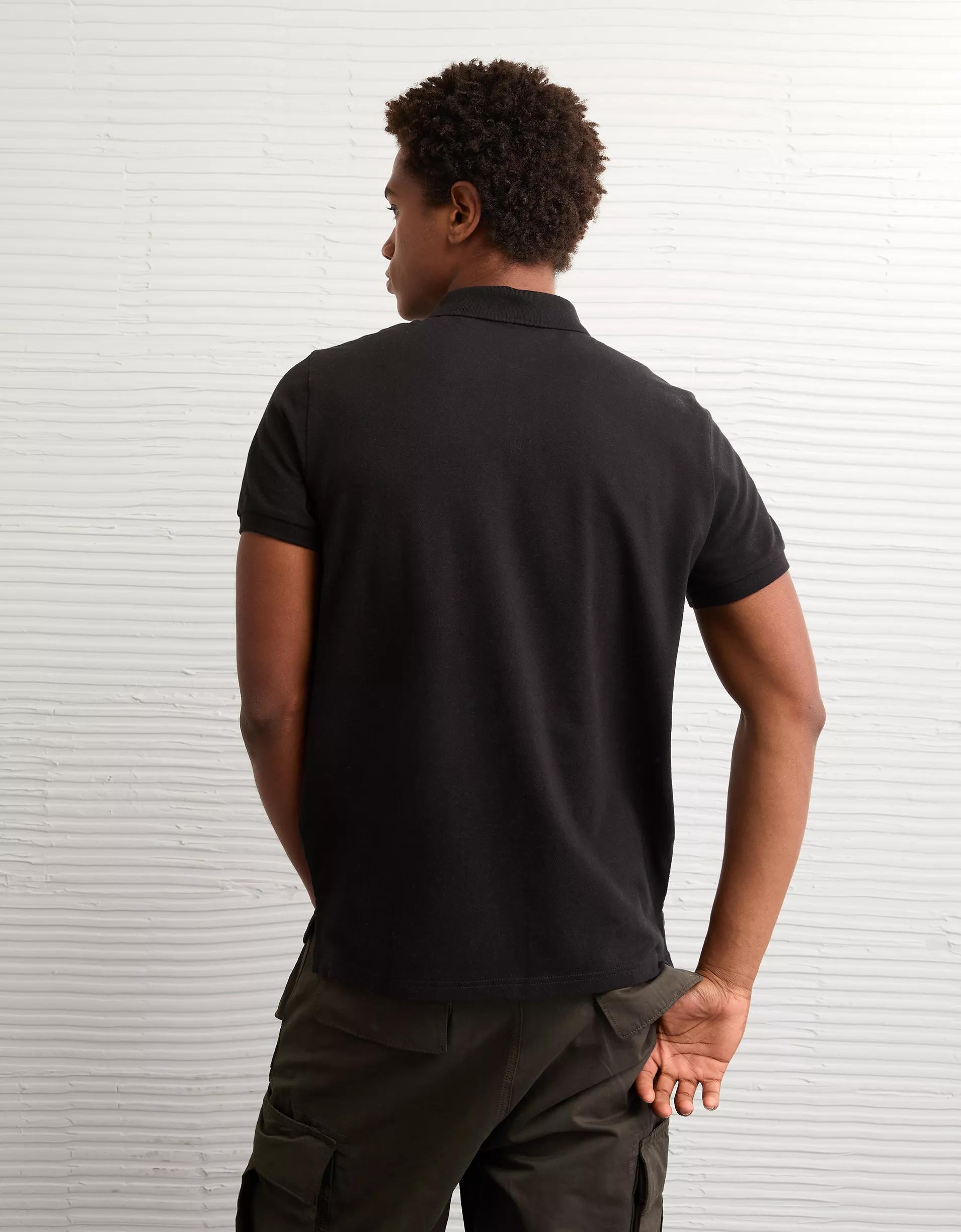 AE Lived-In Slim Fit Pique Polo Shirt Product Image
