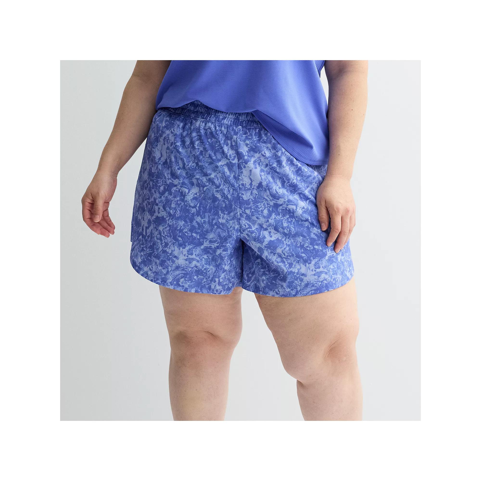 Plus Size Tek Gear® Woven Lined Run Shorts, Women's, Size: 4XL, Medium Blue Paint Product Image