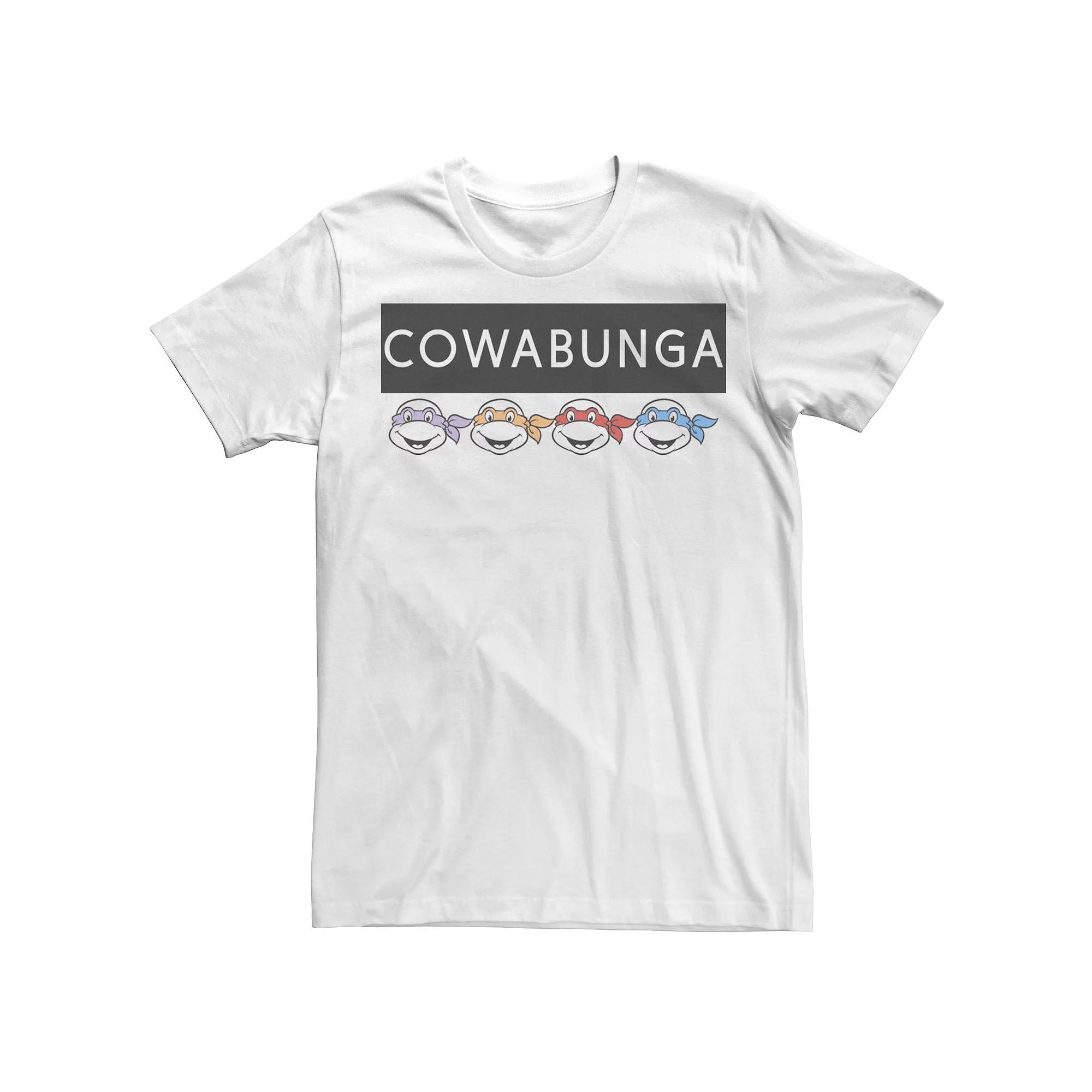 Men's Ninja Turtles Cowabunga Head Shot Short Sleeve Tee, Size: Large, White Product Image