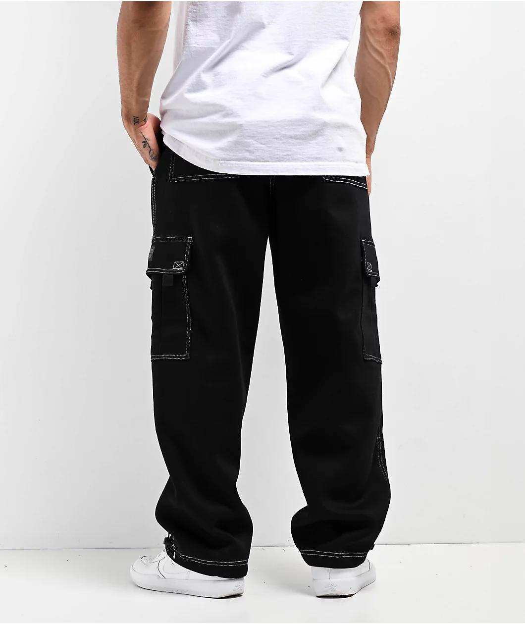 FB County Contrast Black Cargo Sweatpants Product Image