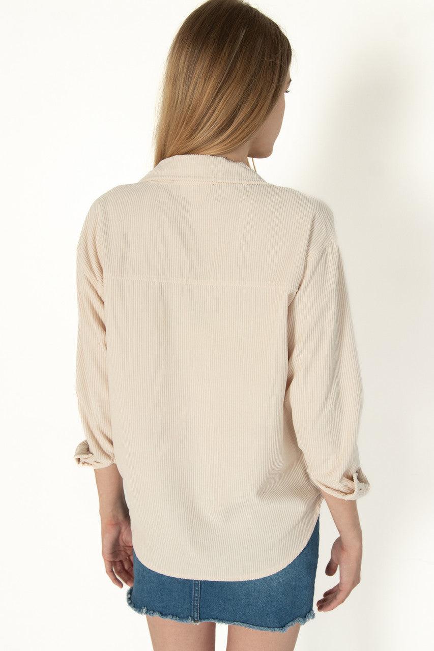 Pale Oversized Corduroy Shirt Product Image