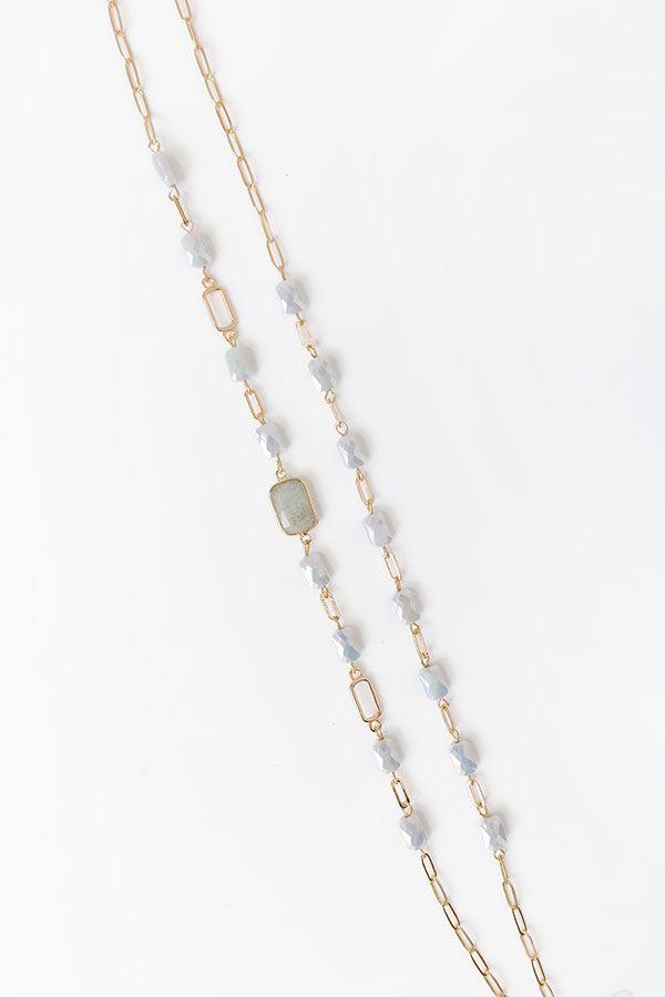 Glam Lifestyle Layered Necklace in Grey Product Image