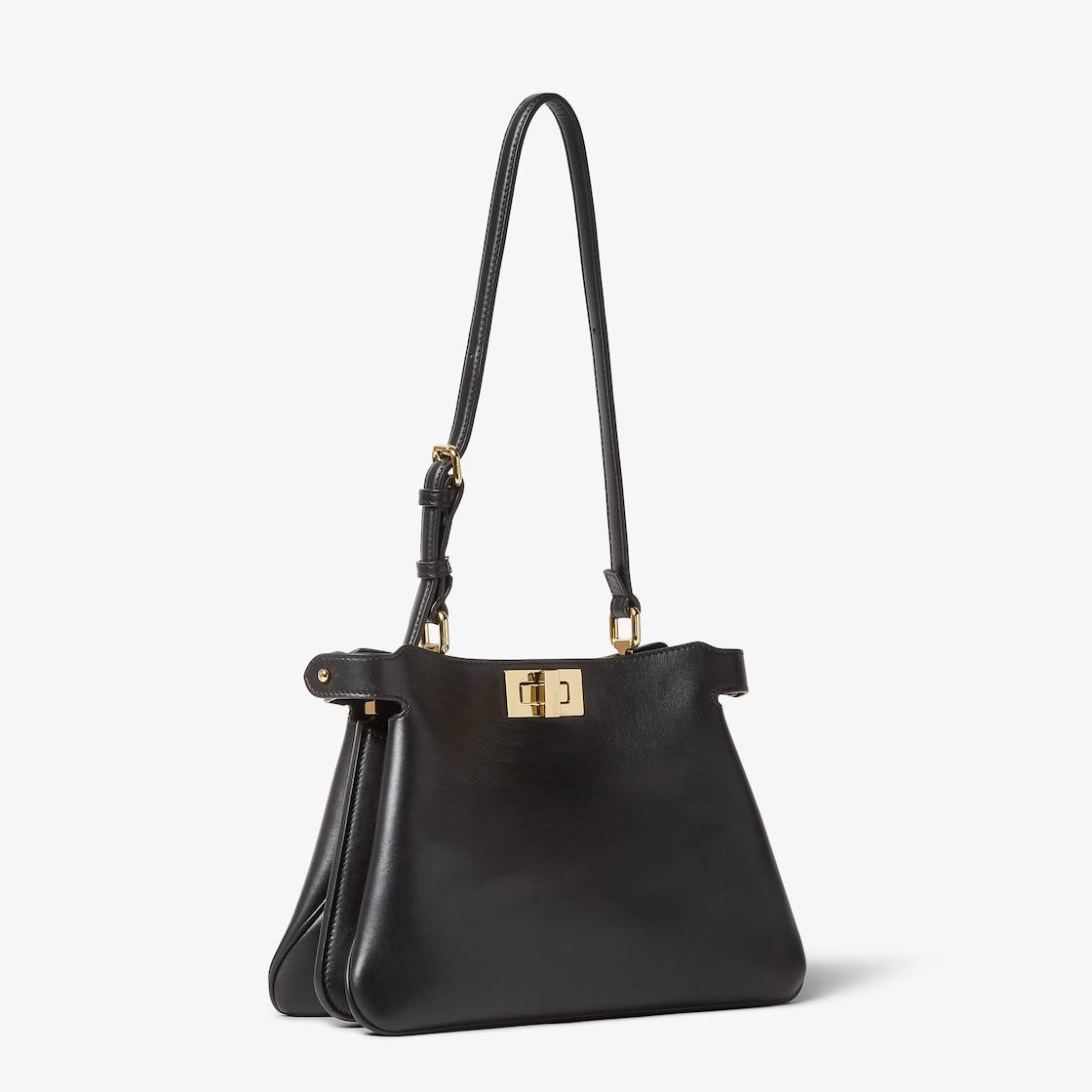 Peekaboo Soft SmallBlack leather bag Product Image