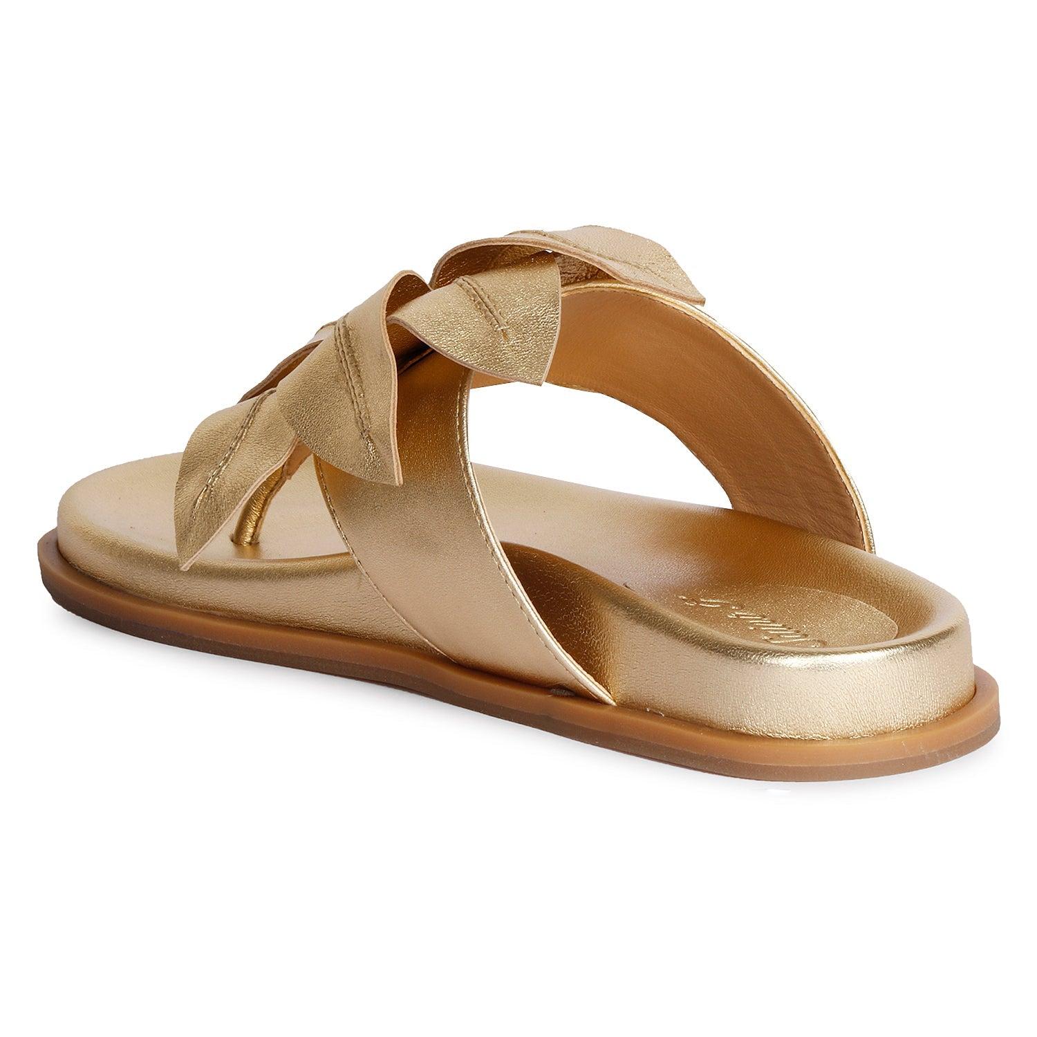 Claudia Gold Sandals Product Image