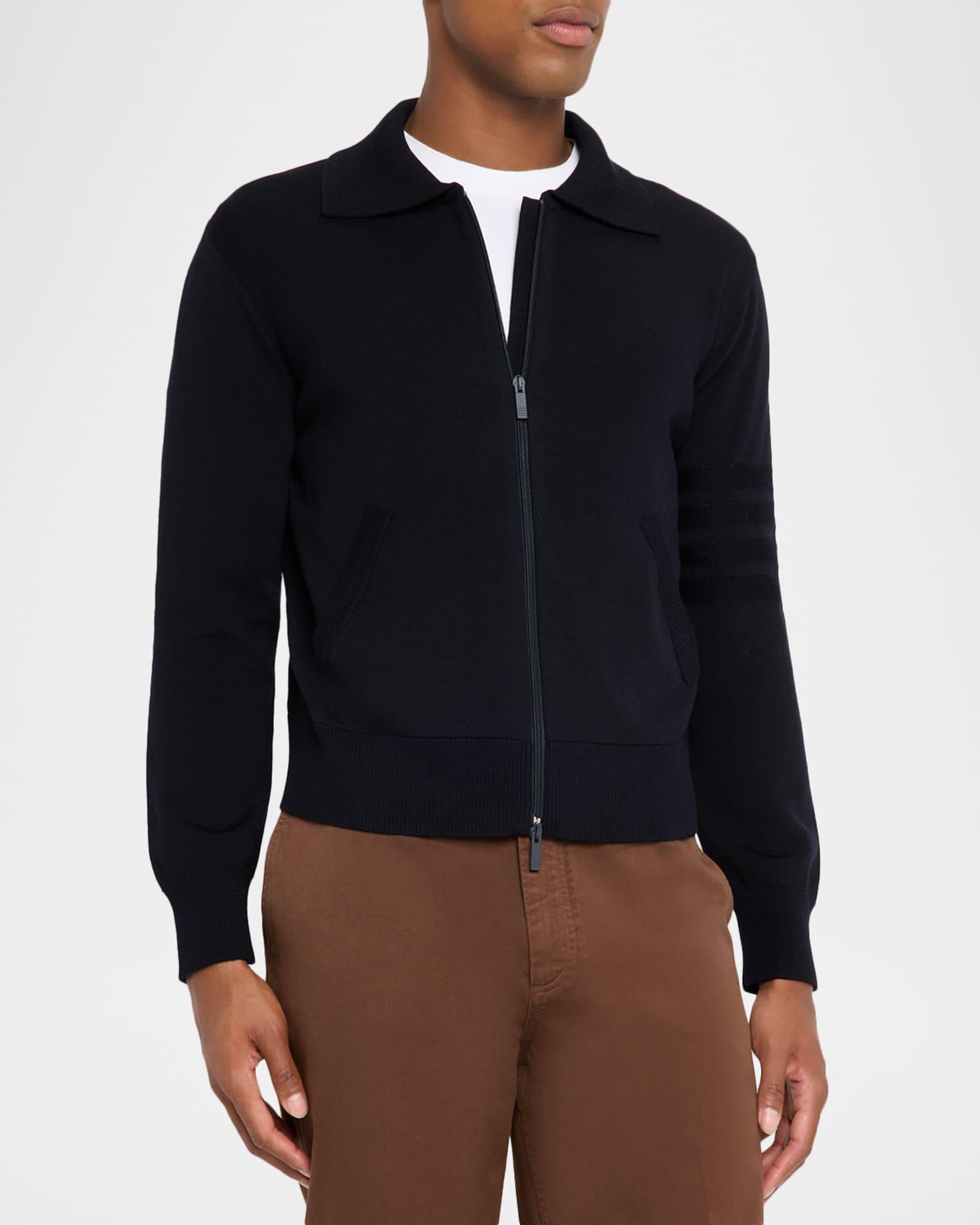 Men's Double-Face Knit Full-Zip Sweater Product Image