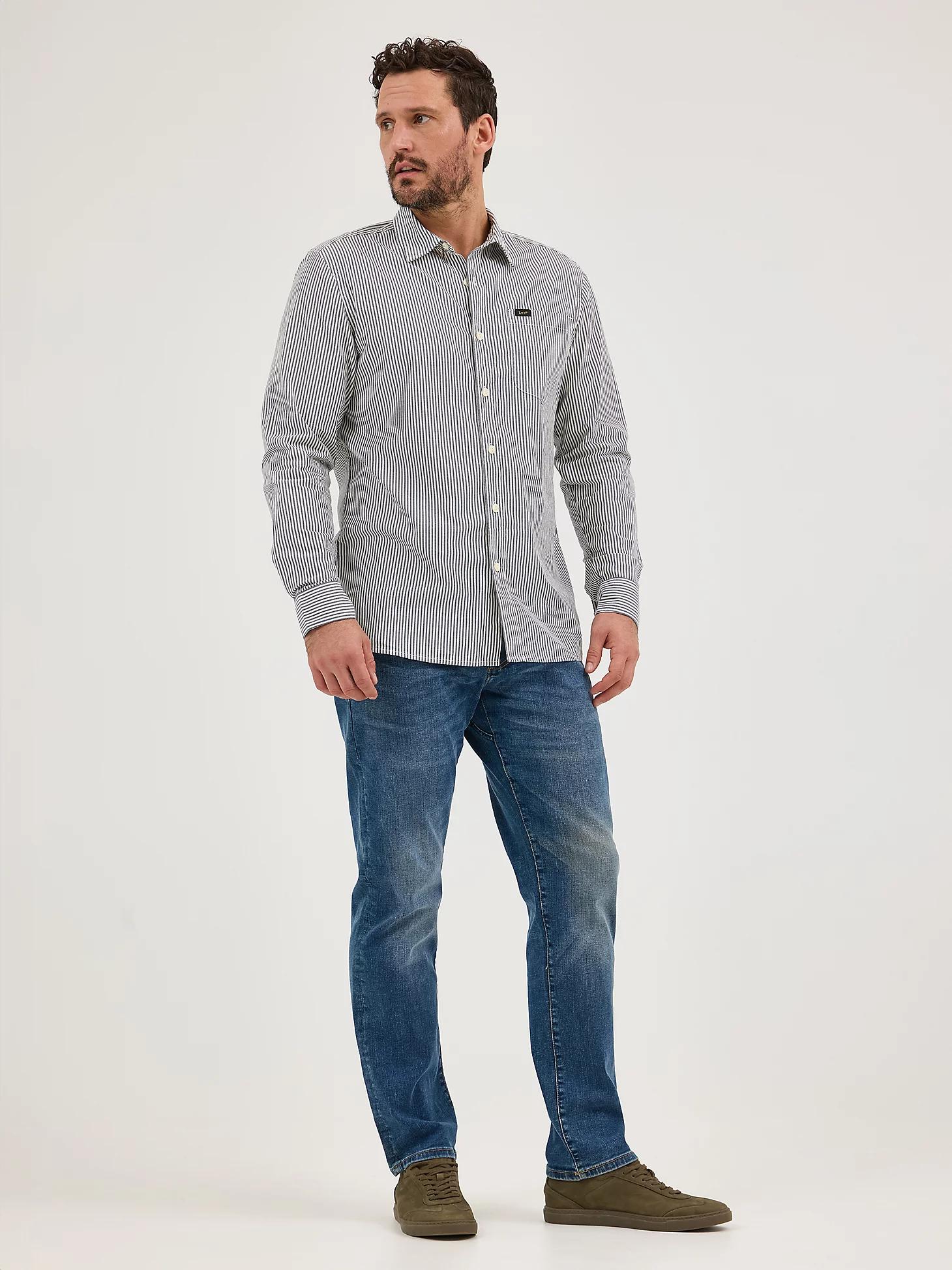 Men's Extreme Motion All Purpose Stripe Button Down Shirt | Men's Tops & Tees | Lee® Product Image