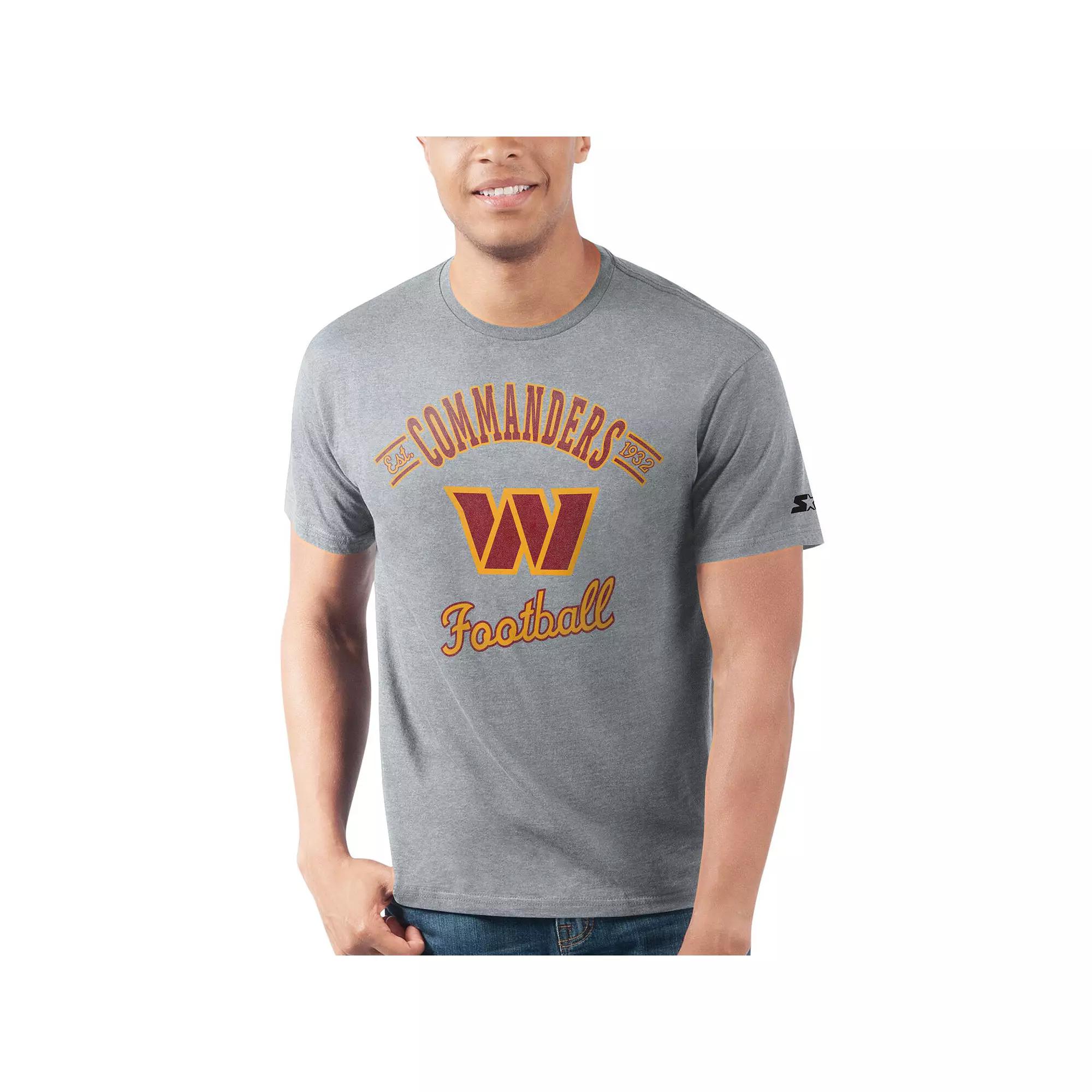 Men's Starter Heathered Gray Washington Commanders Prime Time T-Shirt,  Product Image