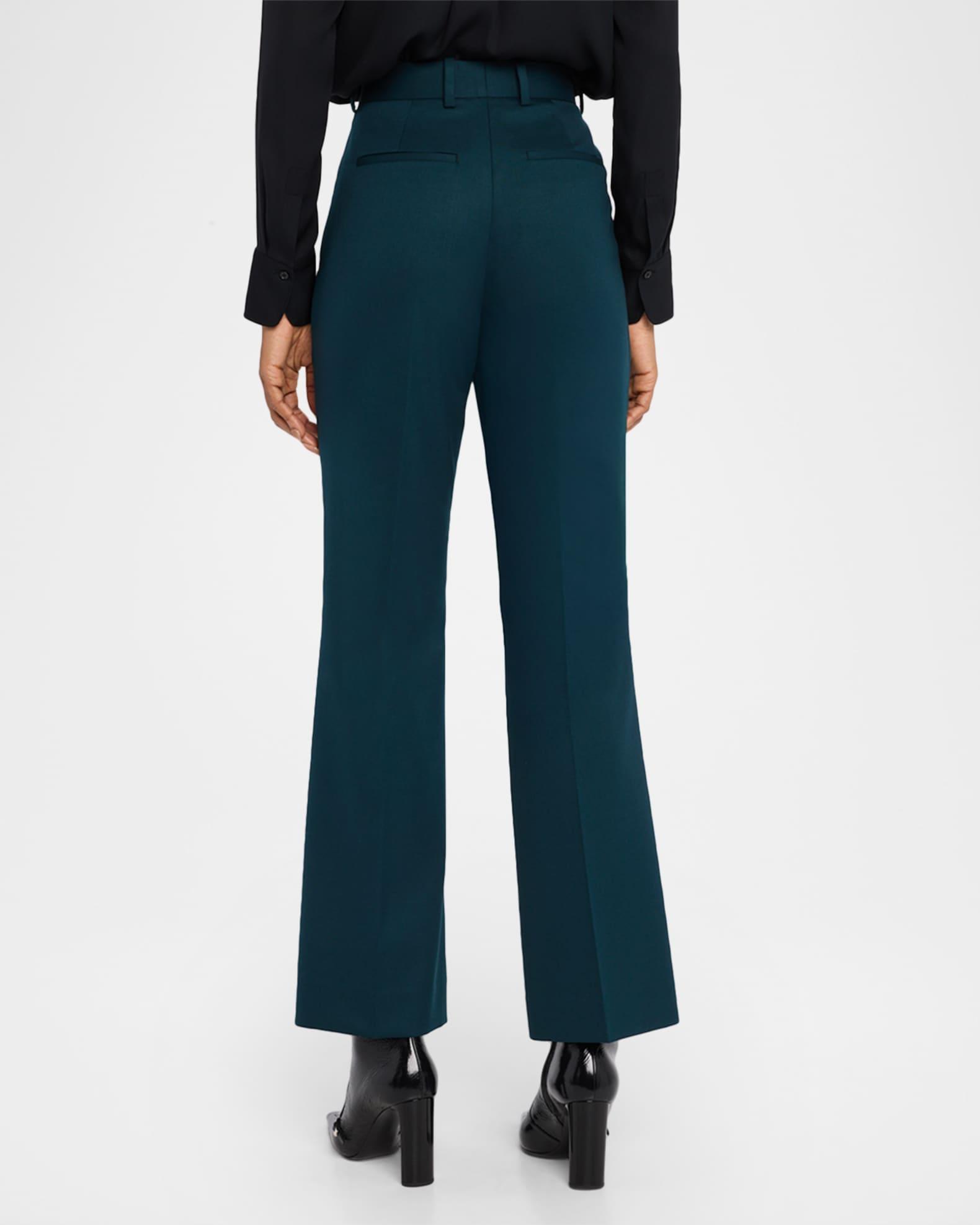 Jade Pintuck Flare-Leg Trousers Product Image