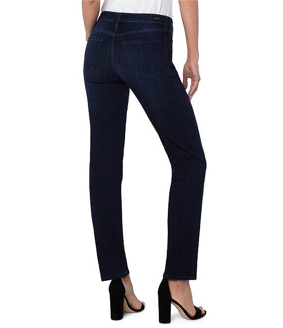Liverpool Los Angeles Kennedy Silky Stretch Straight Leg Mid Rise Denim Jeans Product Image