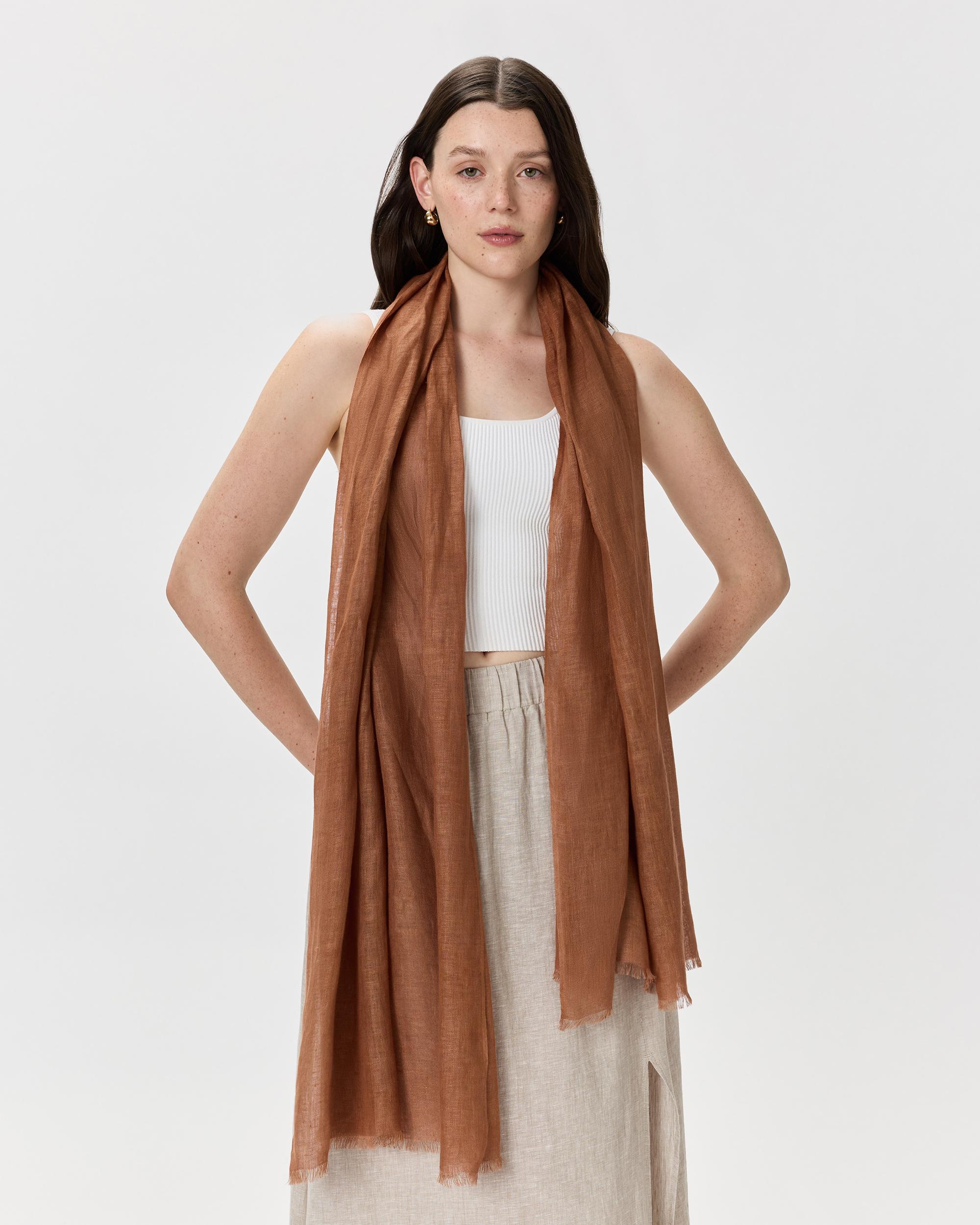 Quince | Women's 100% European Linen Scarf Product Image