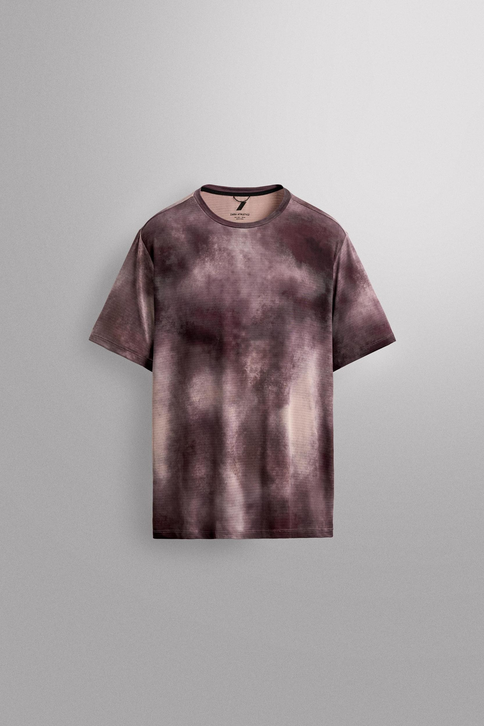 TIE-DYE PRINT PERFORATED T-SHIRT Product Image