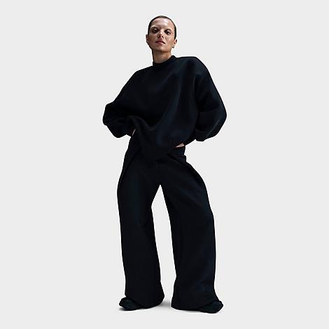 Womens Nike Sportswear Tech Fleece Oversized Crew-Neck Sweatshirt | FV8041-010 Product Image