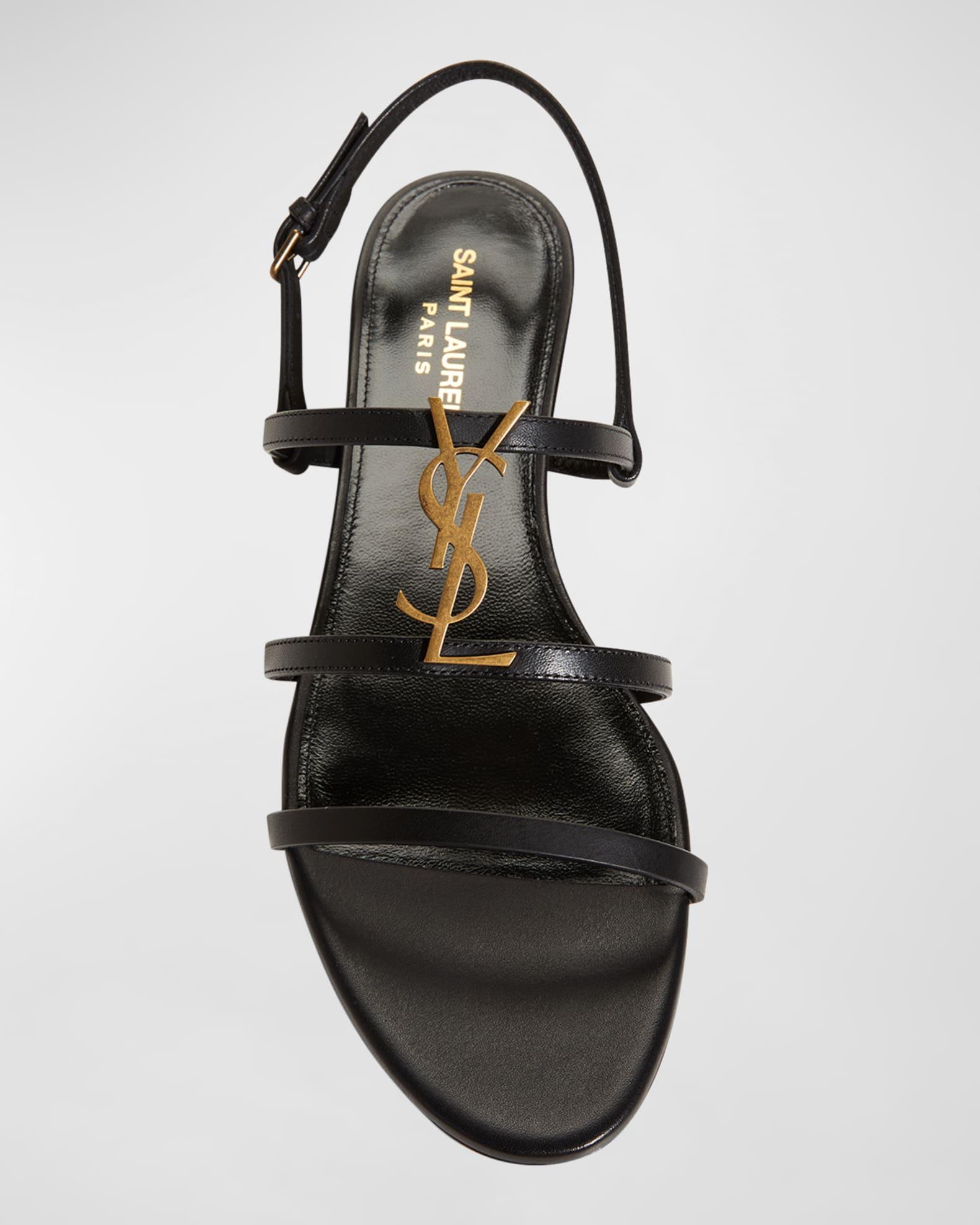 Cassandra Calfskin YSL Slingback Sandals Product Image