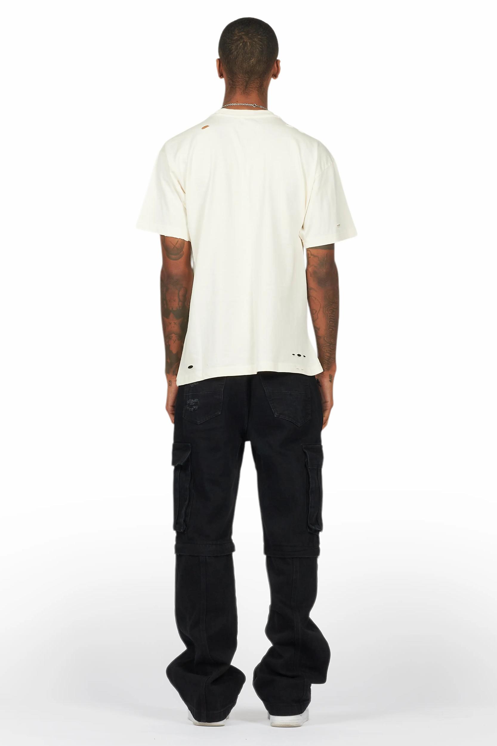 Rupert Black Baggy Fit Zip Off Jean Male Product Image