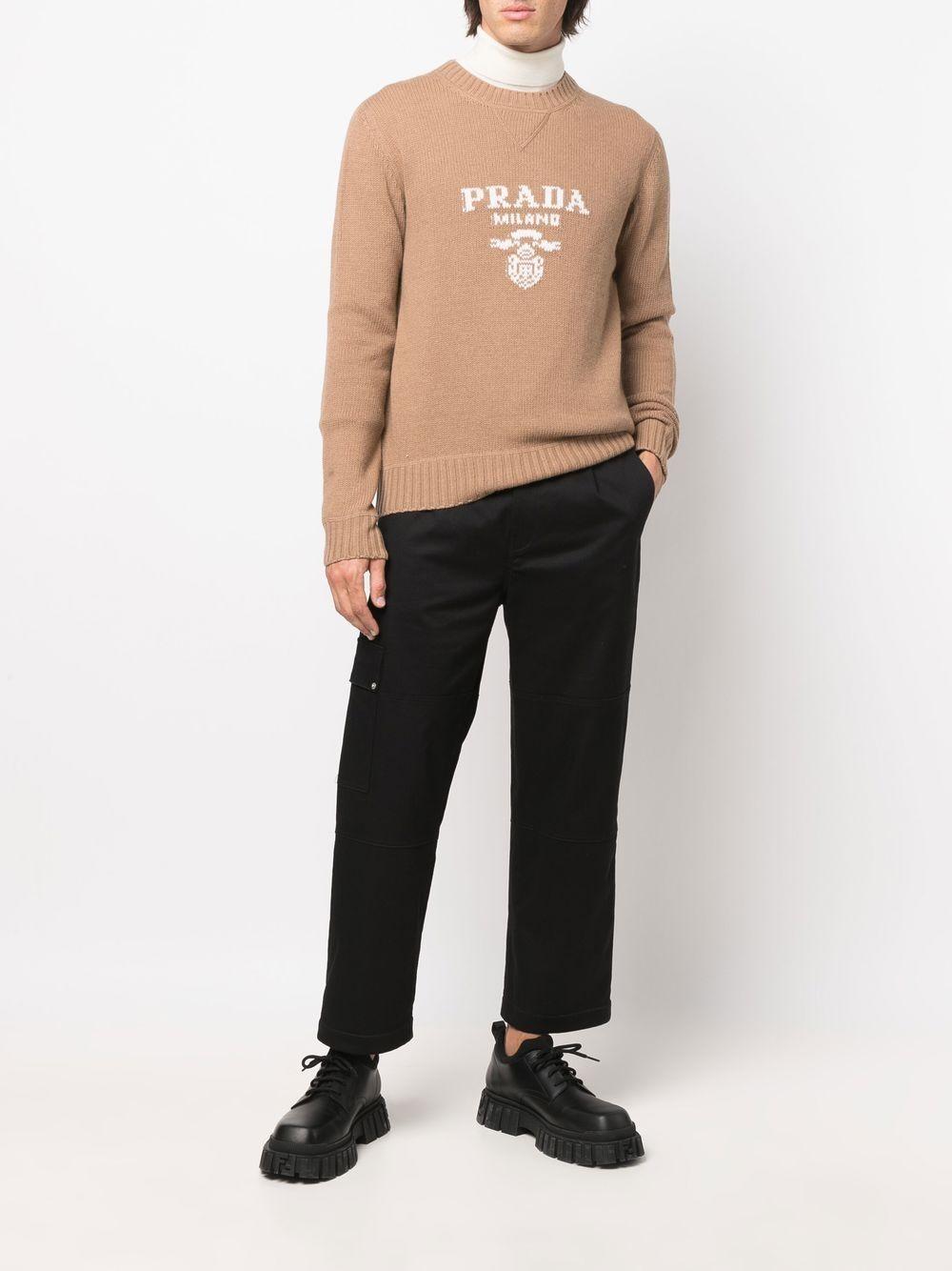 logo-intarsia cashmere-wool jumper Product Image