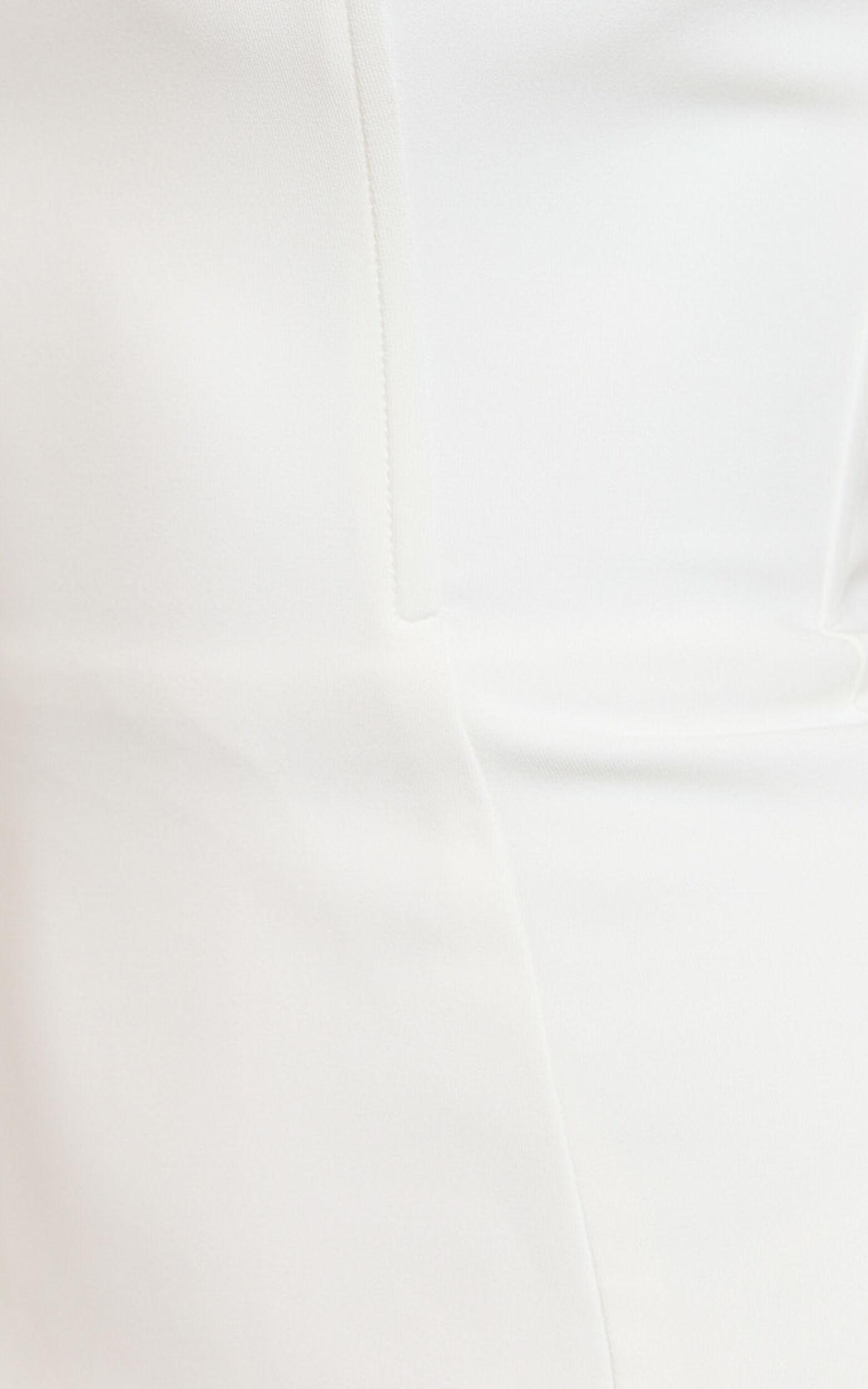 Keyla Maxi Dress - Strapless Contrast Skirt Dress in Ivory Product Image