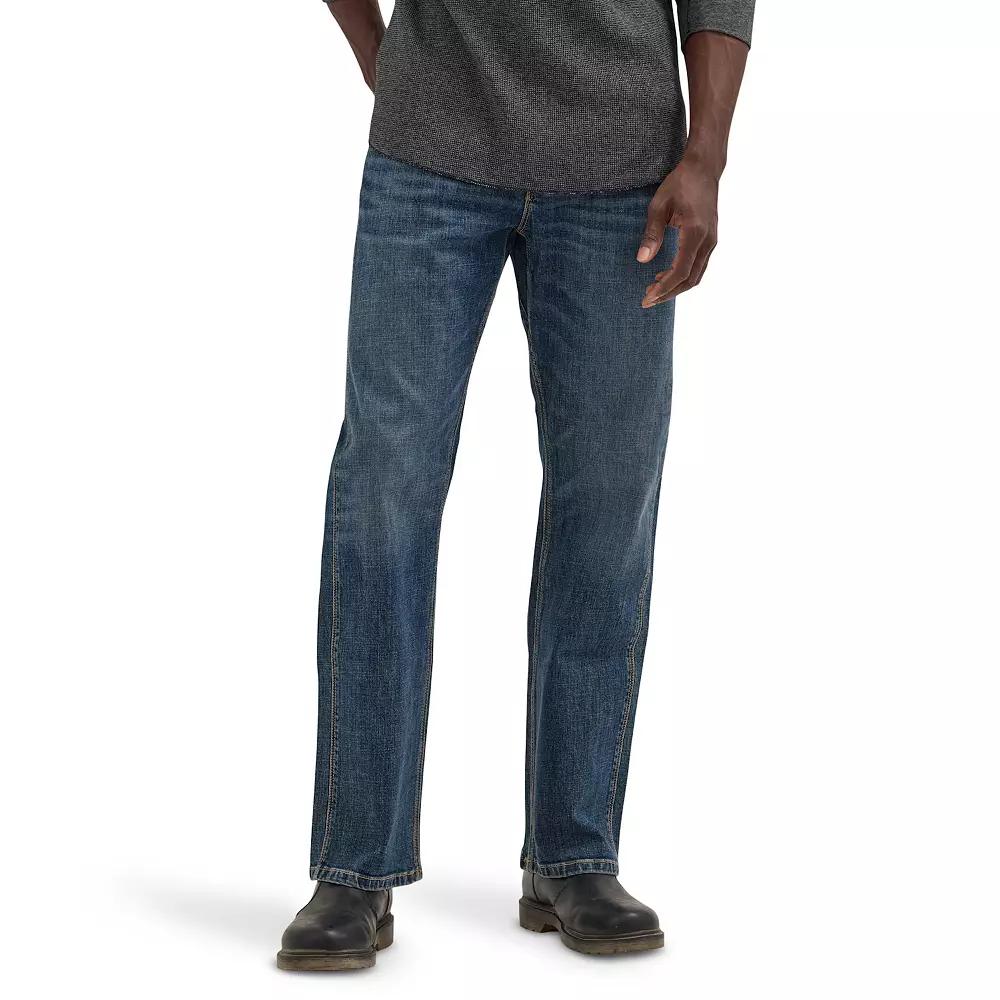 Men's Wrangler Peak Comfort Relaxed Fit Bootcut Jeans, Size: 42X30, Diced House Product Image