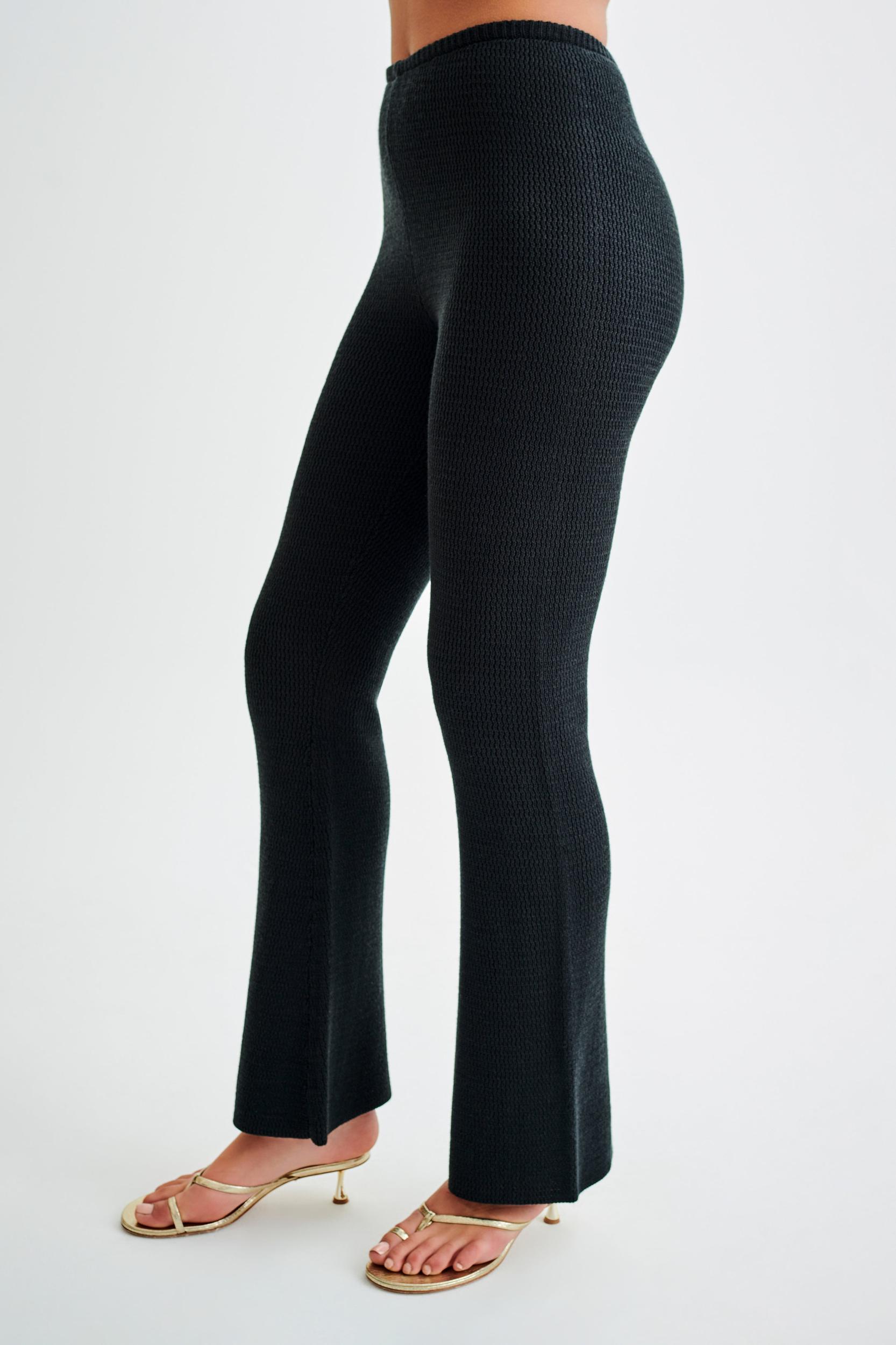 Ridley Straight Leg Knit Pant - Black Product Image