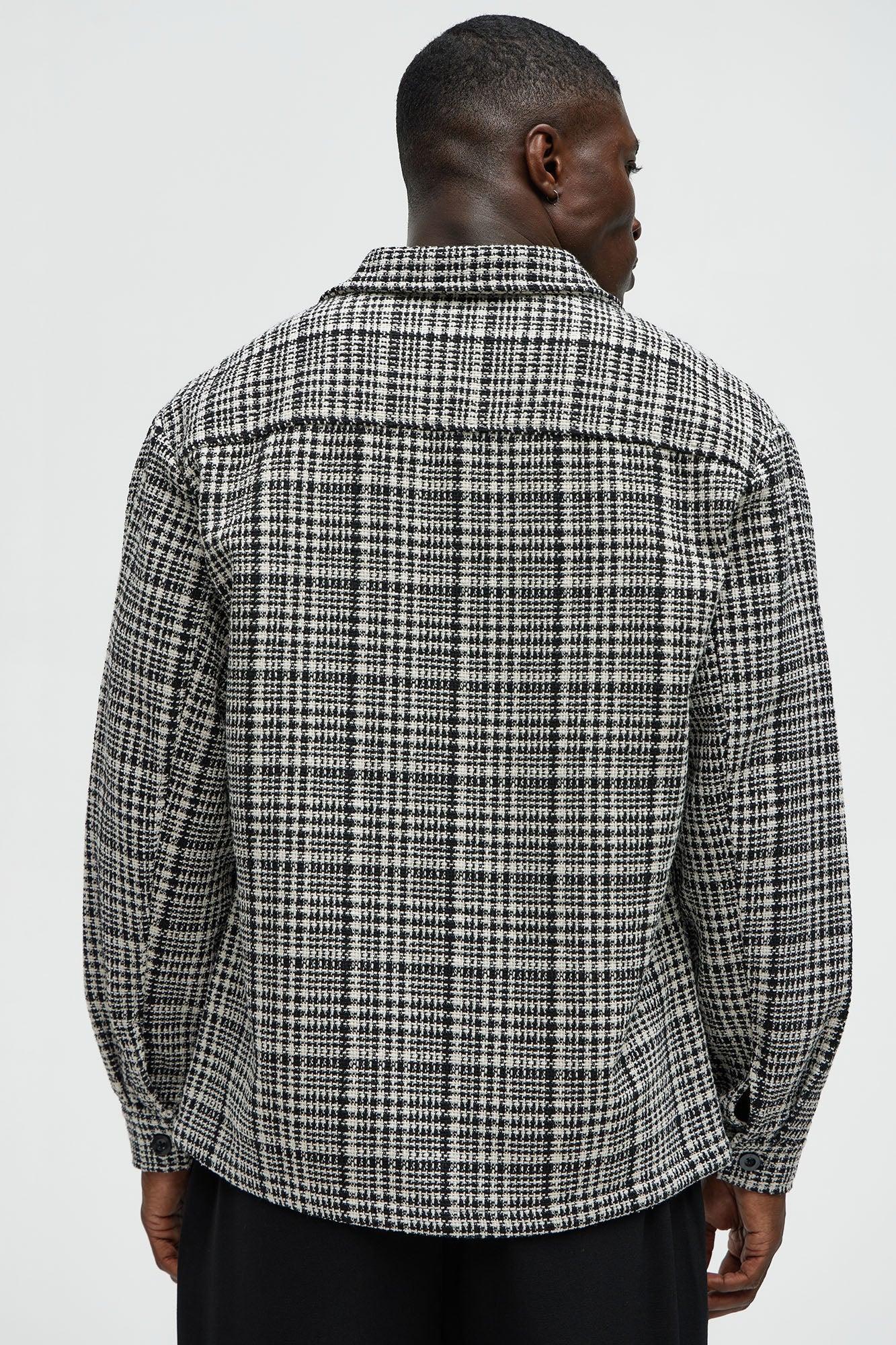 James Tweed Button Up Shirt - Black/combo Product Image