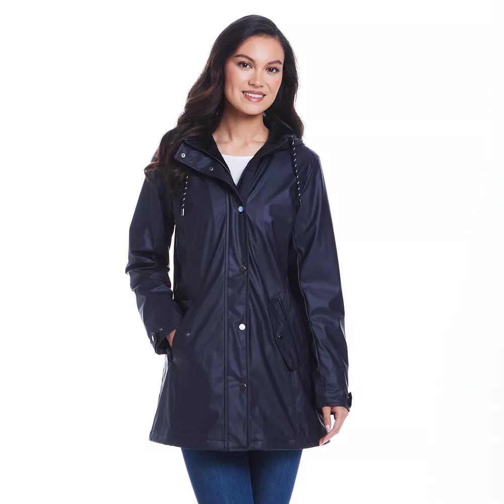 Women's Weathercast Hooded Midweight Rain Jacket,  Product Image