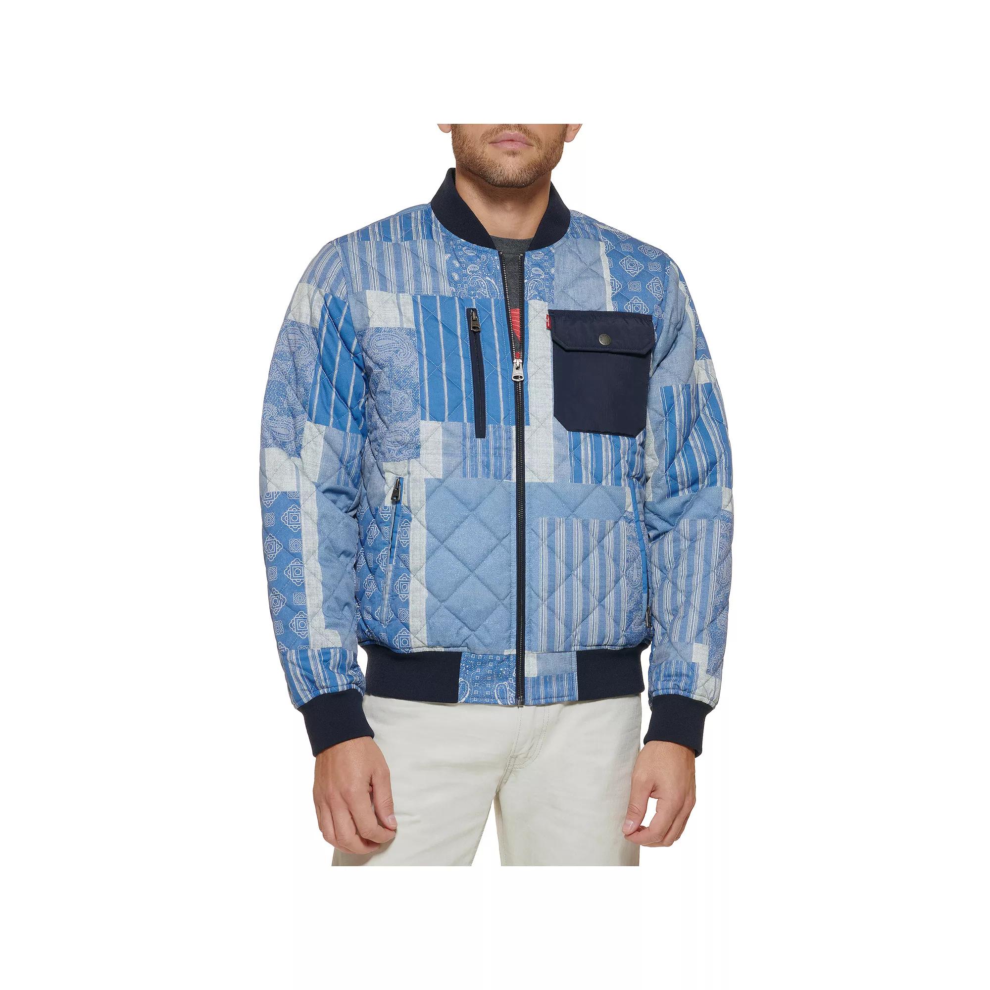 Men's Levi's® Diamond Quilted Jacket, Size: XL, Lt Blue Product Image