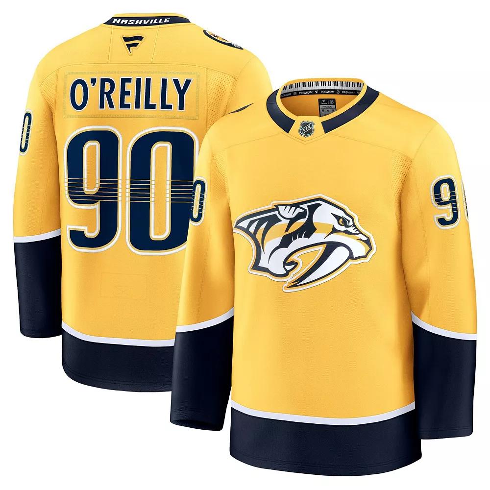 Men's Fanatics Ryan O'Reilly Yellow Nashville Predators Home Premium Jersey, Size: 50, Pdt Yellow Product Image