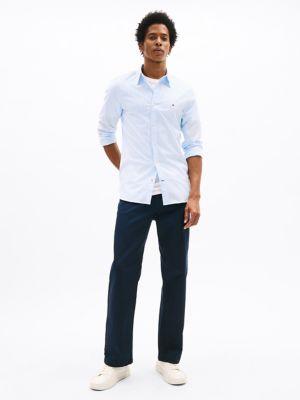 Slim Fit Stripe Stretch Poplin Shirt Product Image