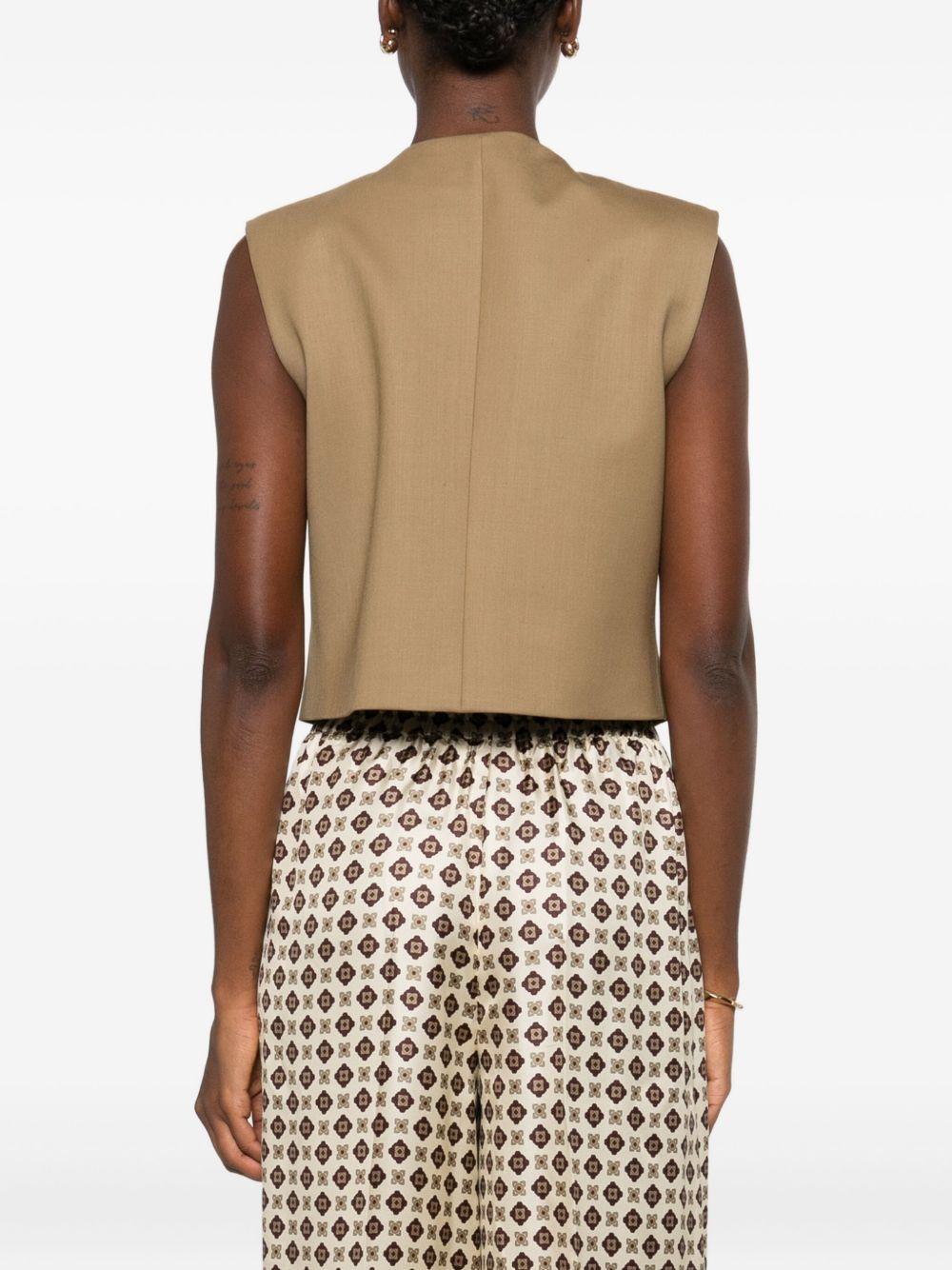 button-fastening pocketed waistcoat Product Image