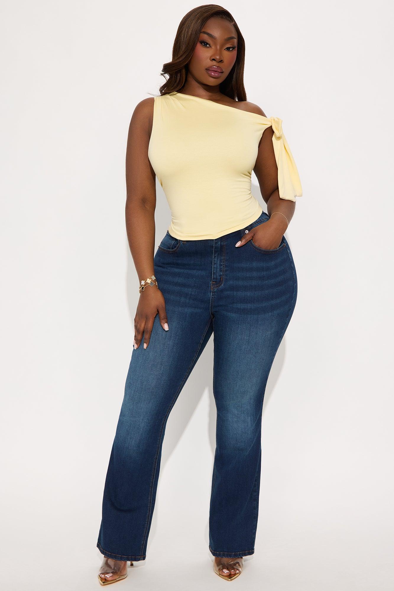 Play By My Rules Stretch Bootcut Jeans - Dark Wash Product Image