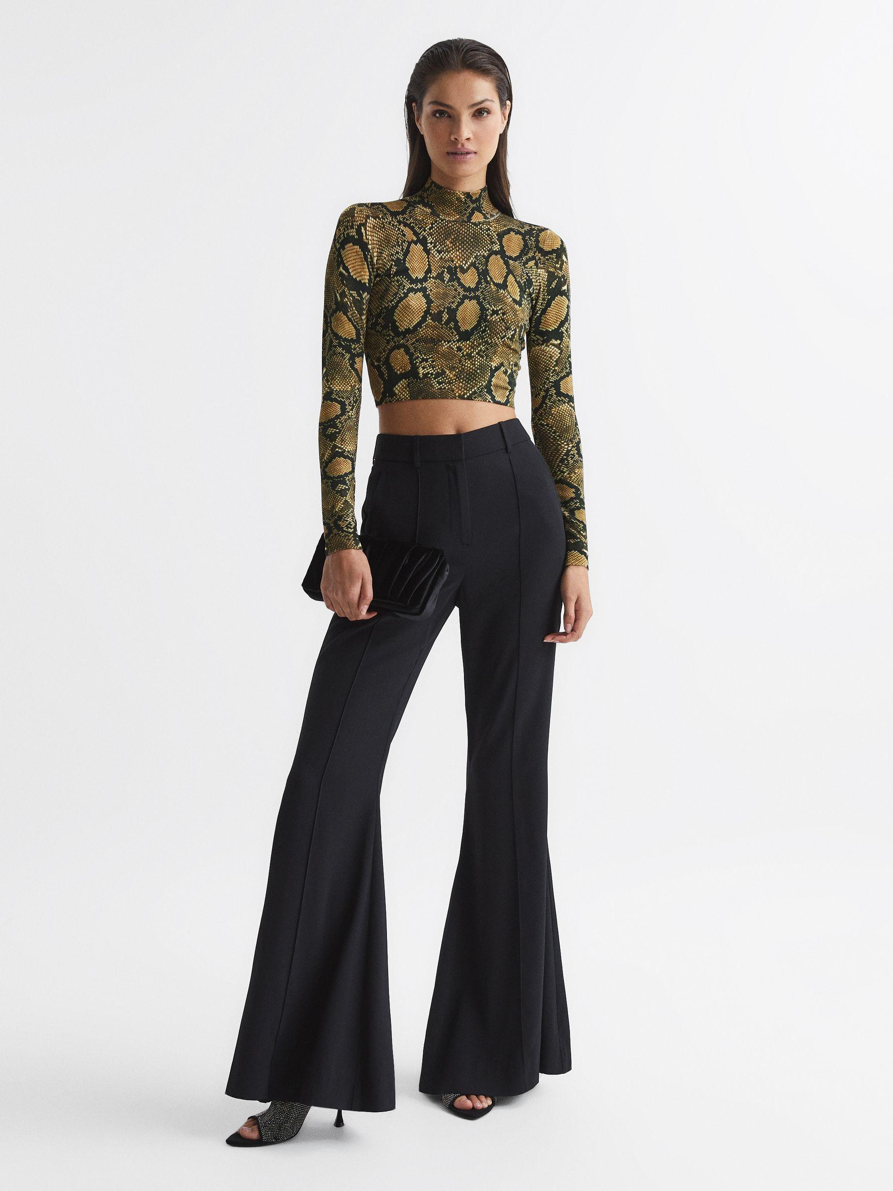 Snake Print Knitted Top in Multi Product Image